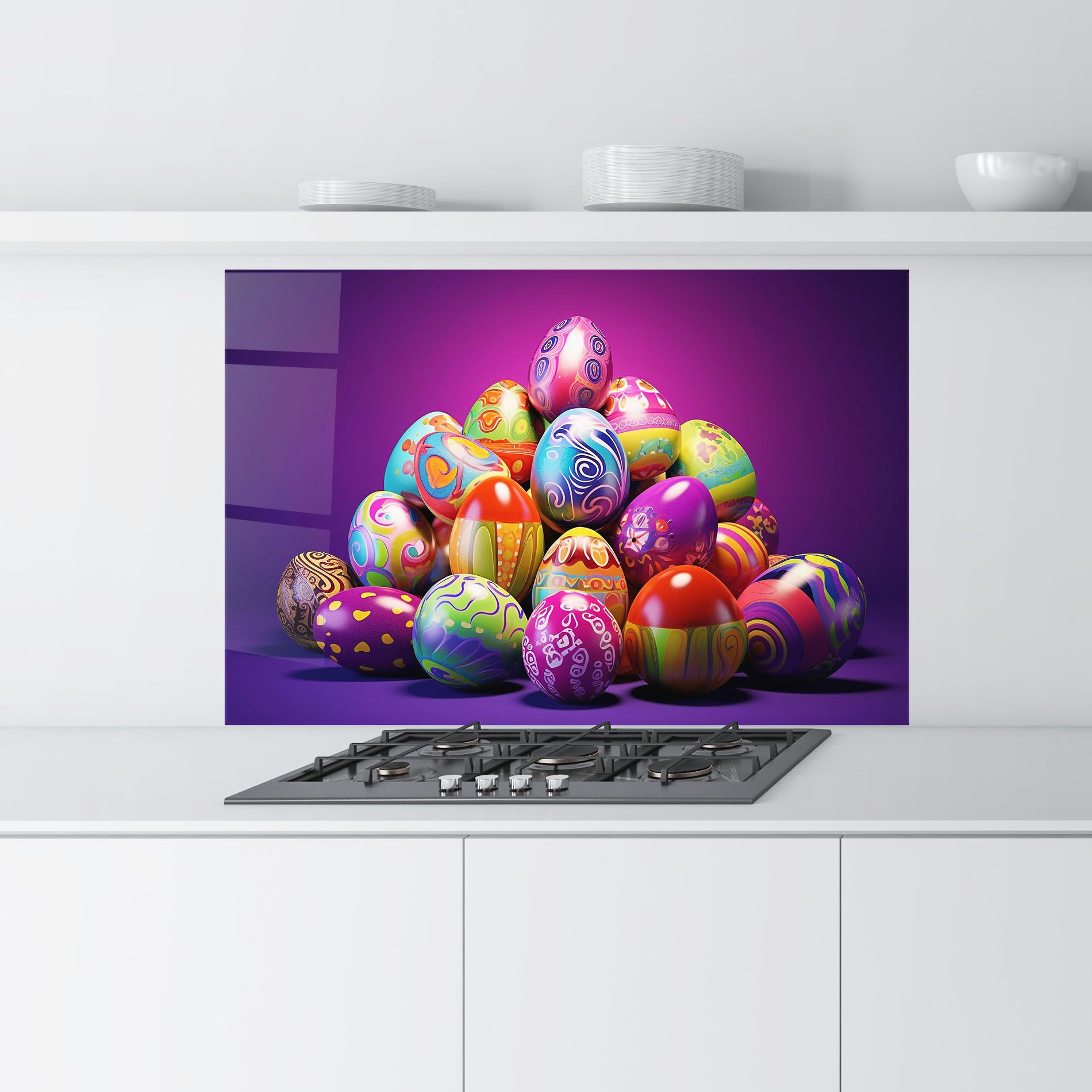 Pile Colorful Eggs mockup 9