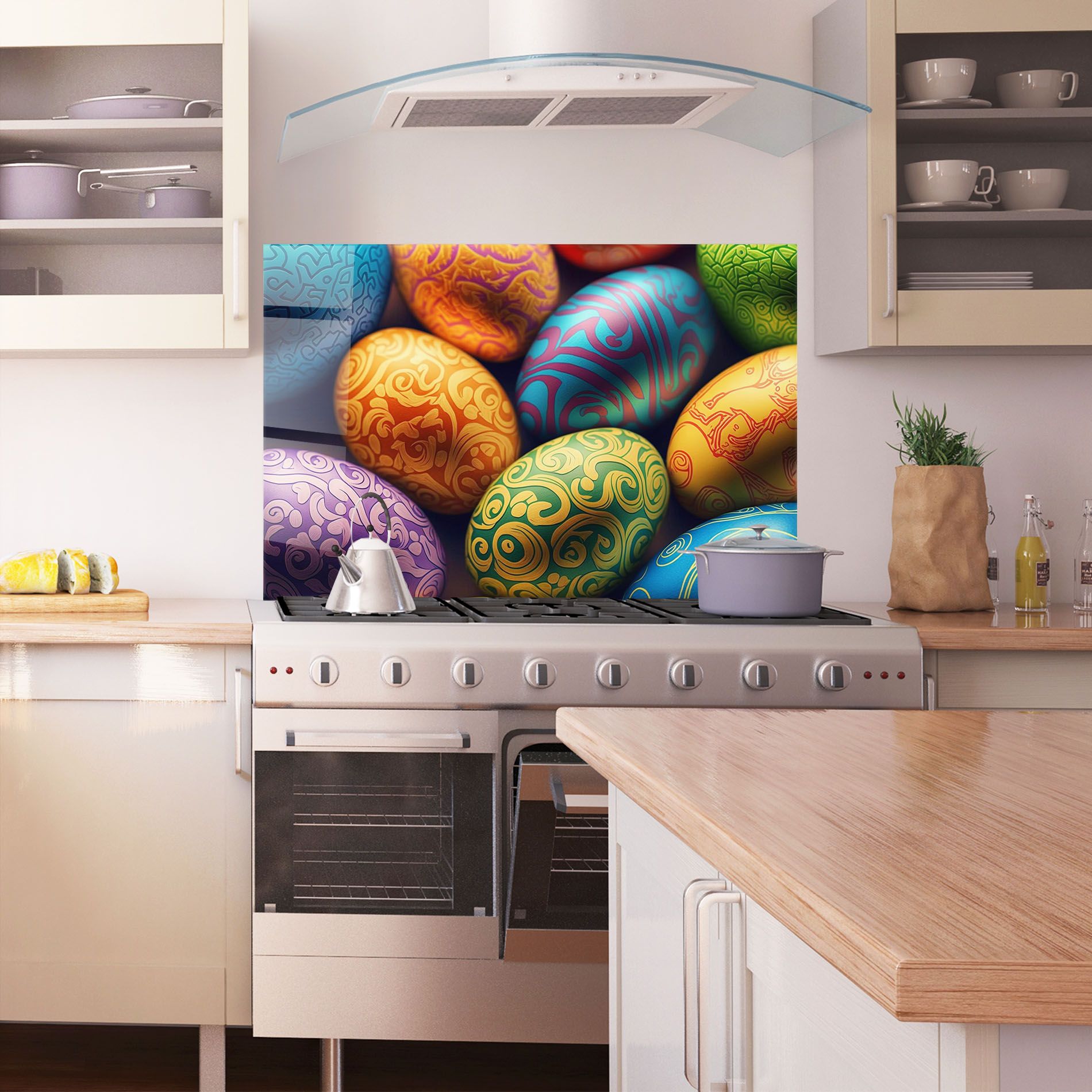 Orange Green Easter Eggs mockup 1