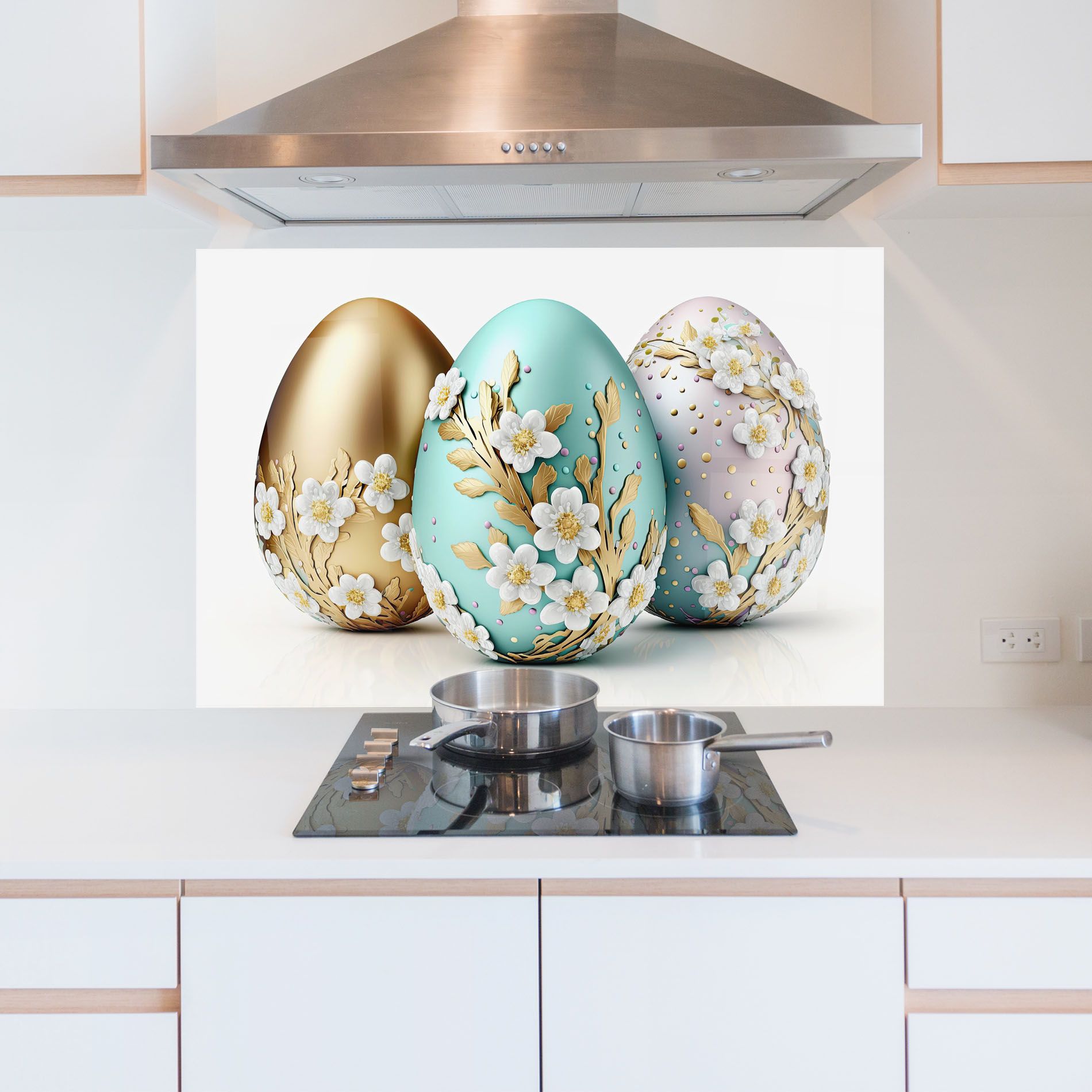 Gold Blue Easter Eggs mockup 5