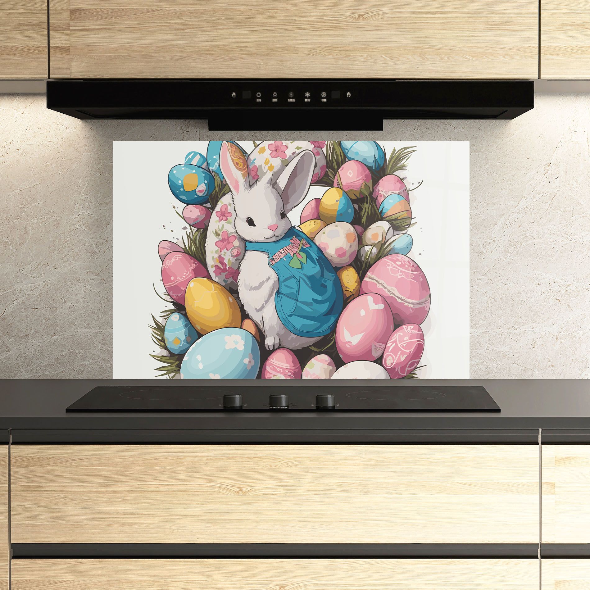 Blue Dressed Bunny mockup 3