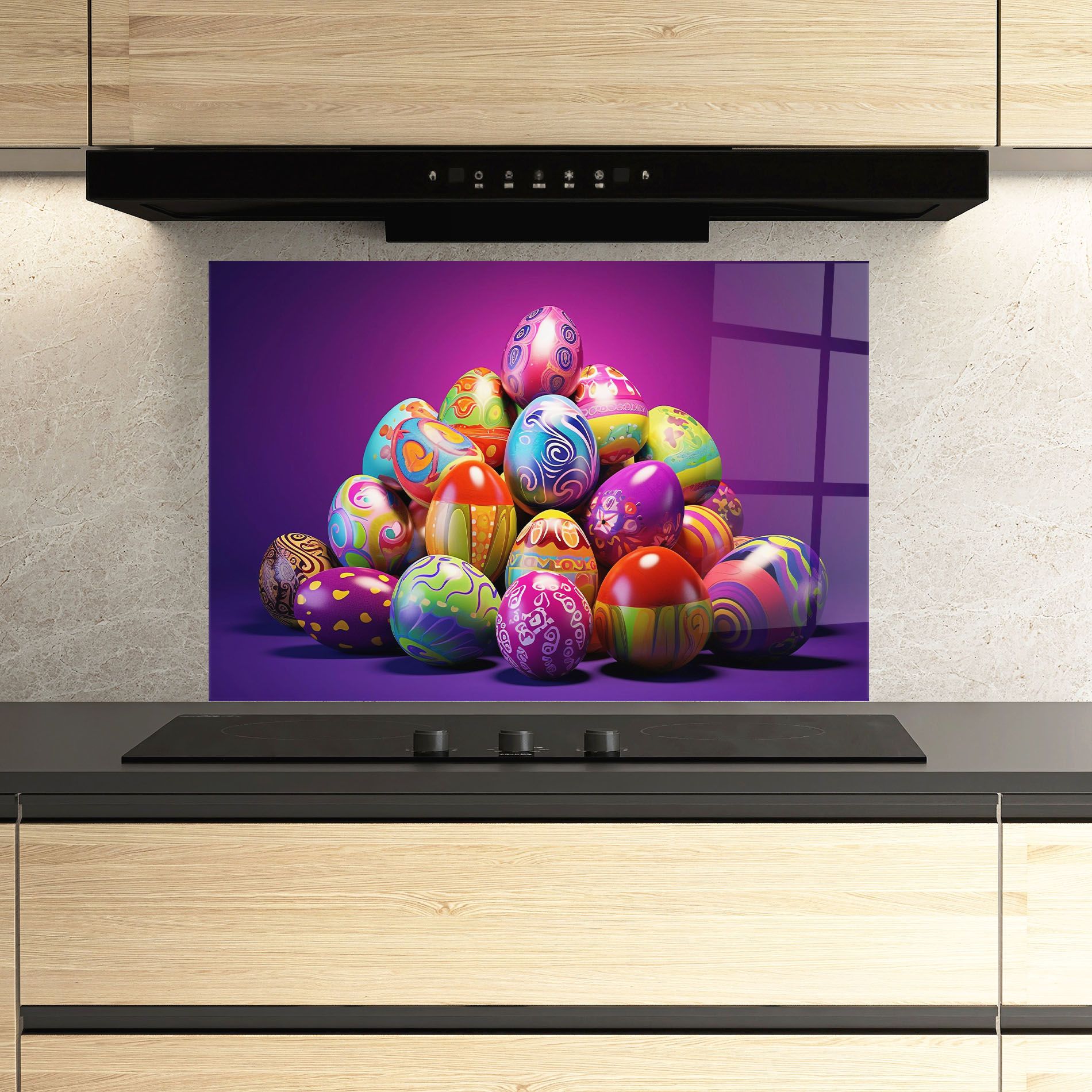 Pile Colorful Eggs mockup 3