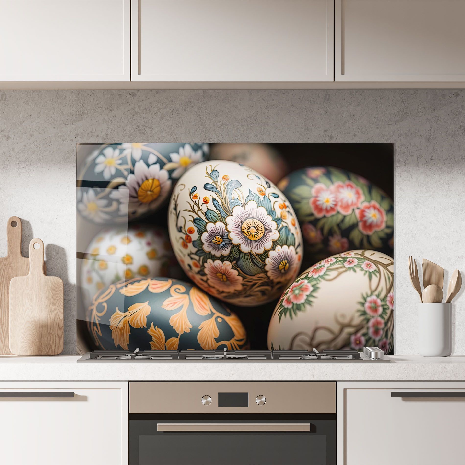 Floral Painted Eggs mockup 7