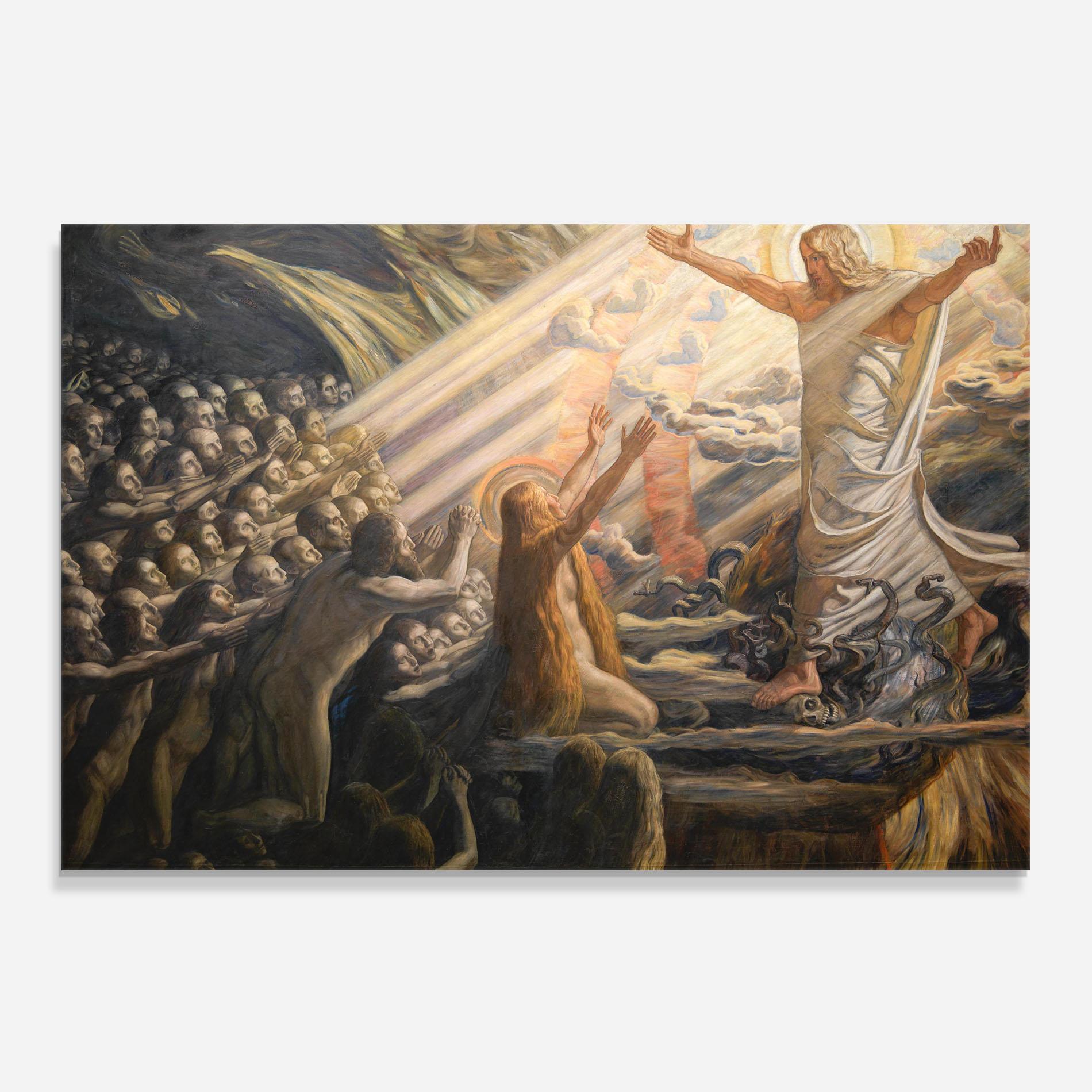 Konyhai üveg hátfal Devine Jesus Art mockup 0