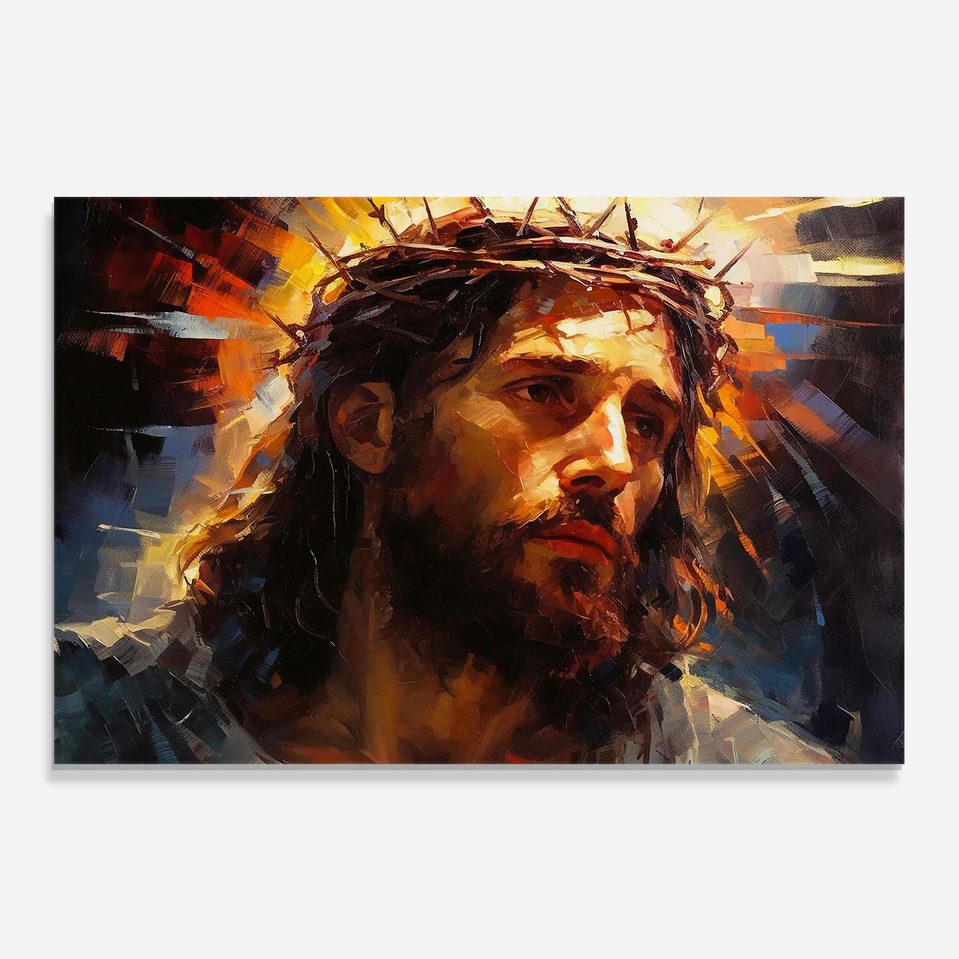 Konyhai üveg hátfal Jesus Crown mockup 0