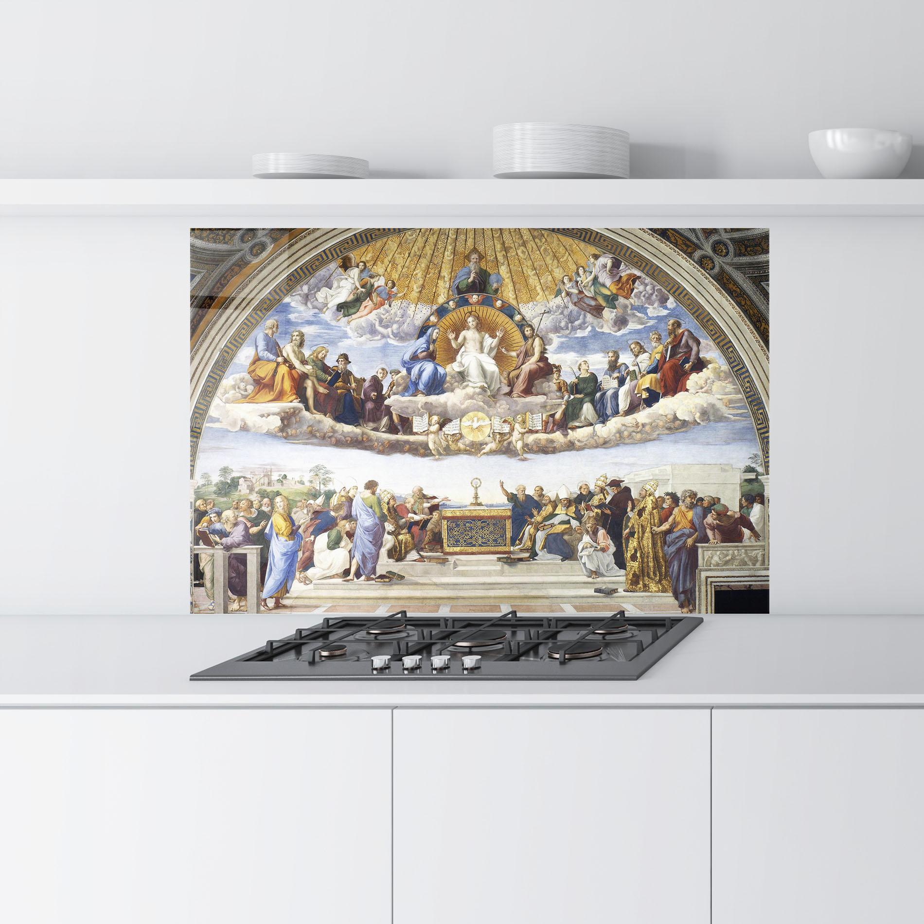 Konyhai üveg hátfal Holy Light mockup 9