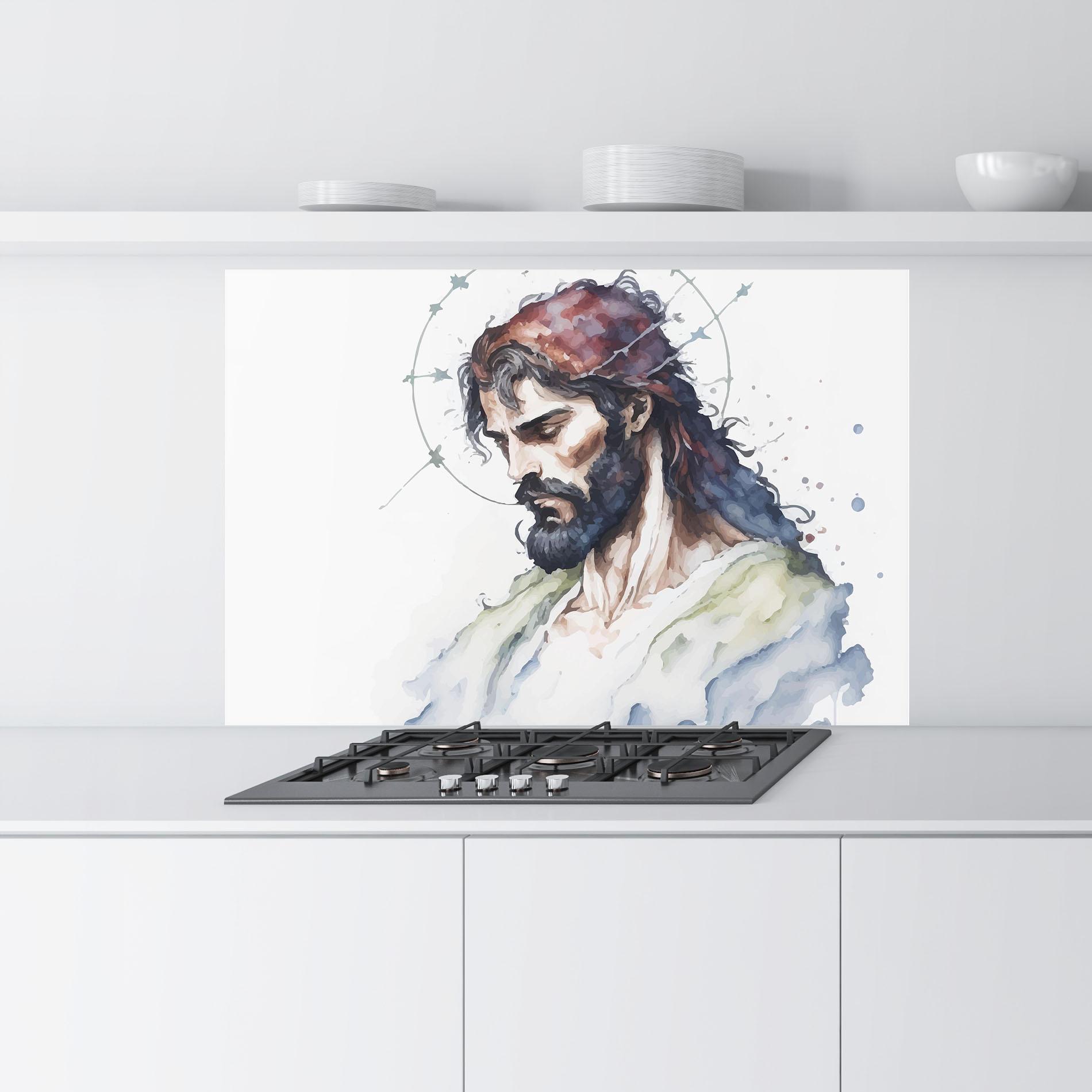 Konyhai üveg hátfal Jesus Art mockup 9