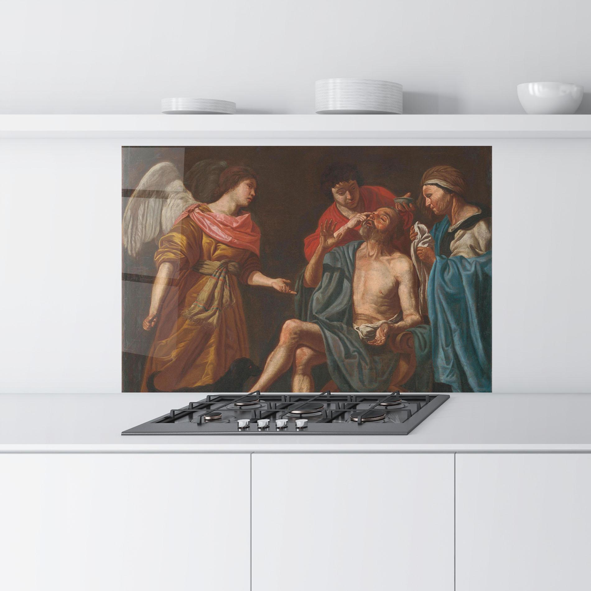 Konyhai üveg hátfal Old Wings Person mockup 9