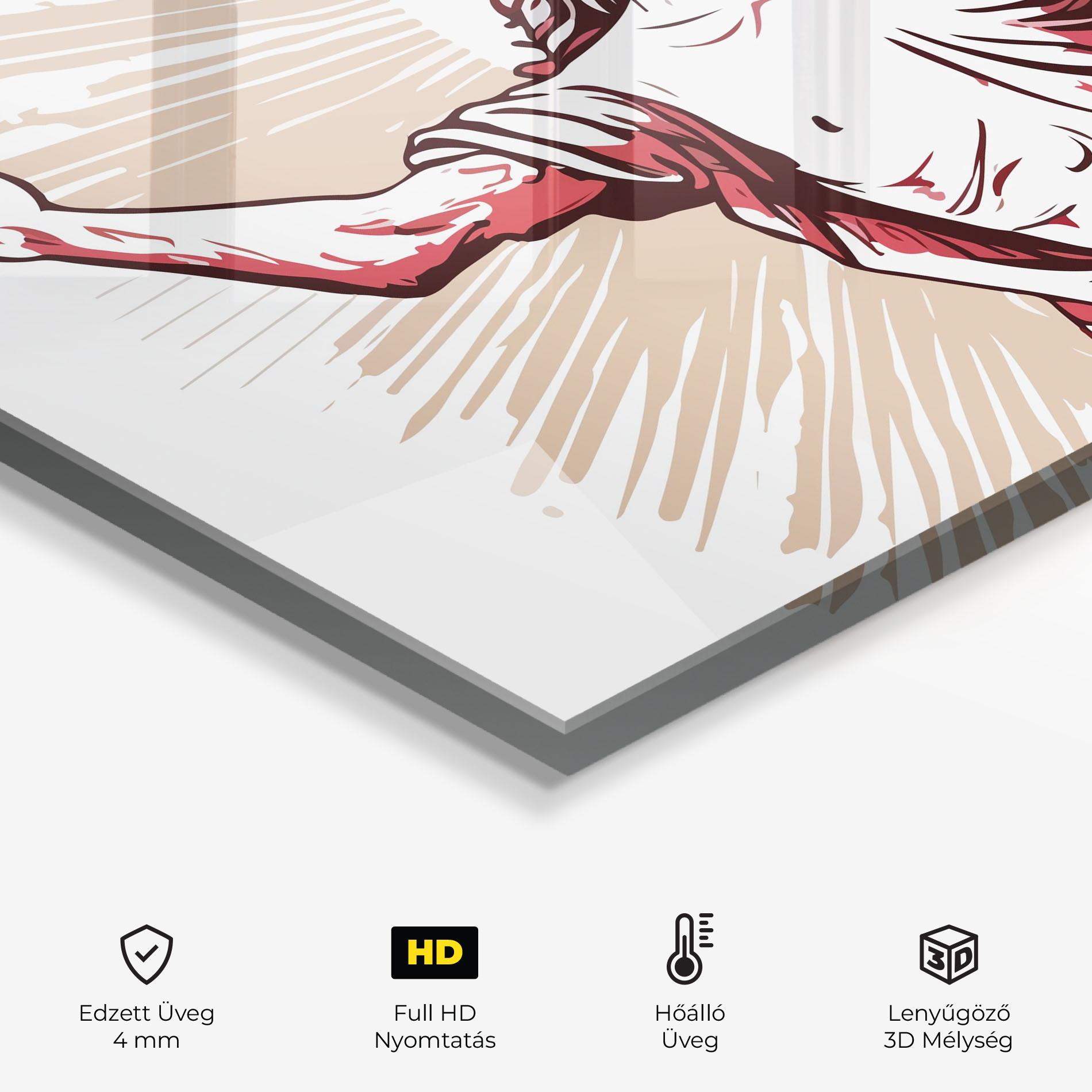 Konyhai üveg hátfal Artistic Jesus mockup 2