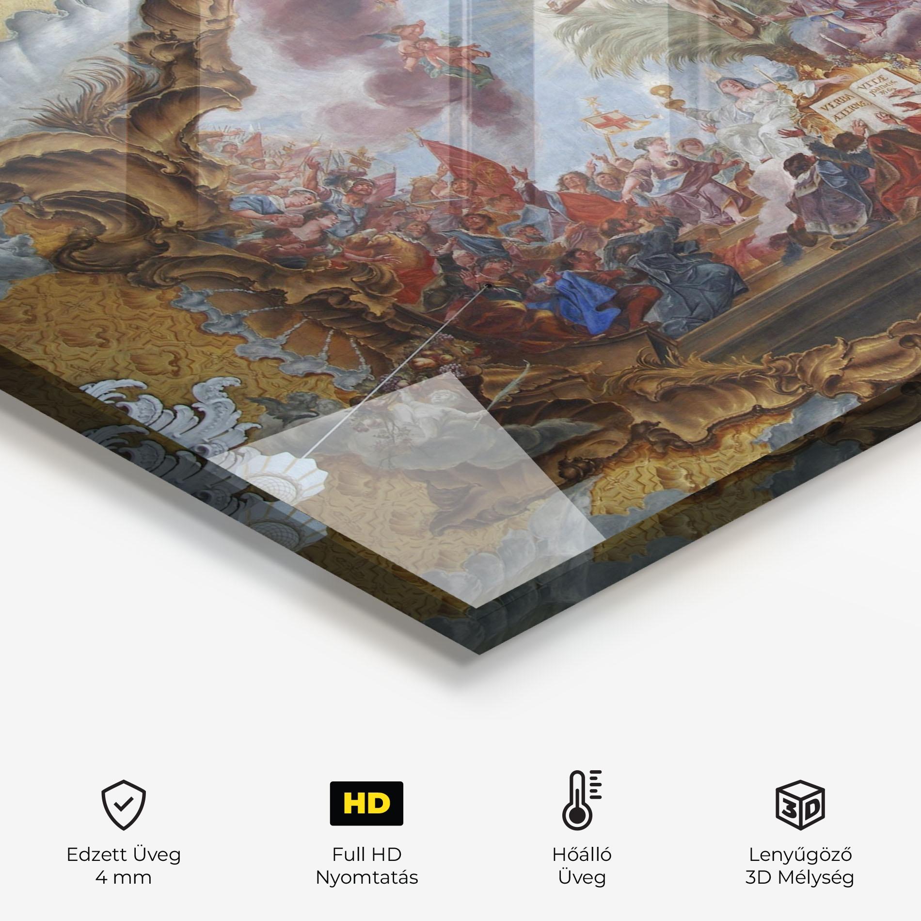 Konyhai üveg hátfal Devine Illumination mockup 2