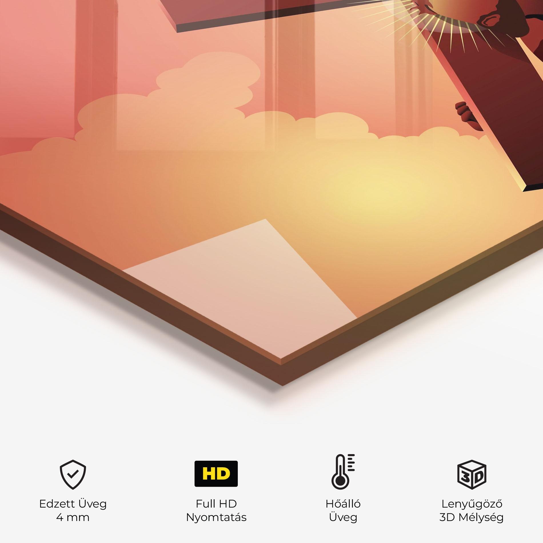 Konyhai üveg hátfal Holding The Cross mockup 2