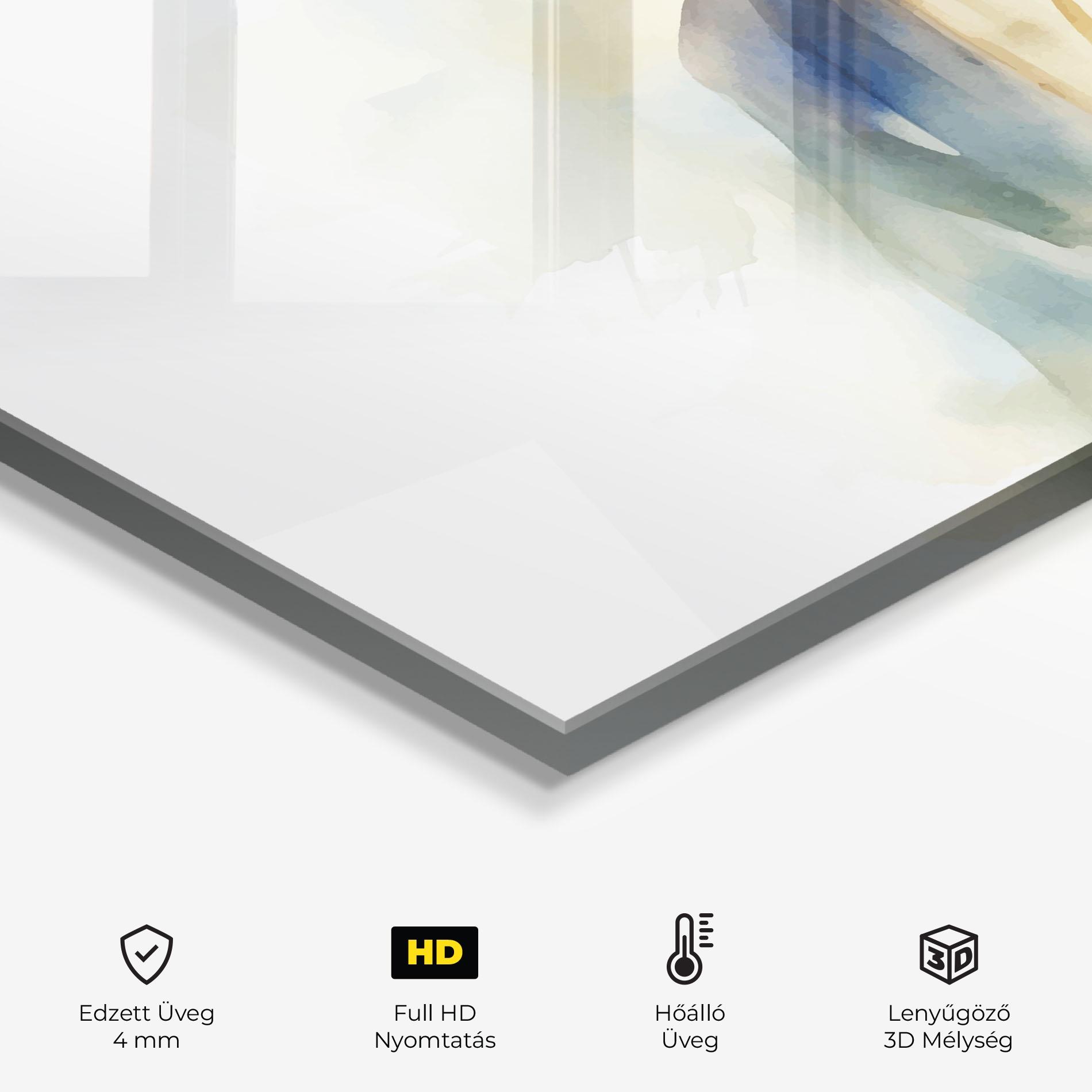 Konyhai üveg hátfal Jesus Light Art mockup 2