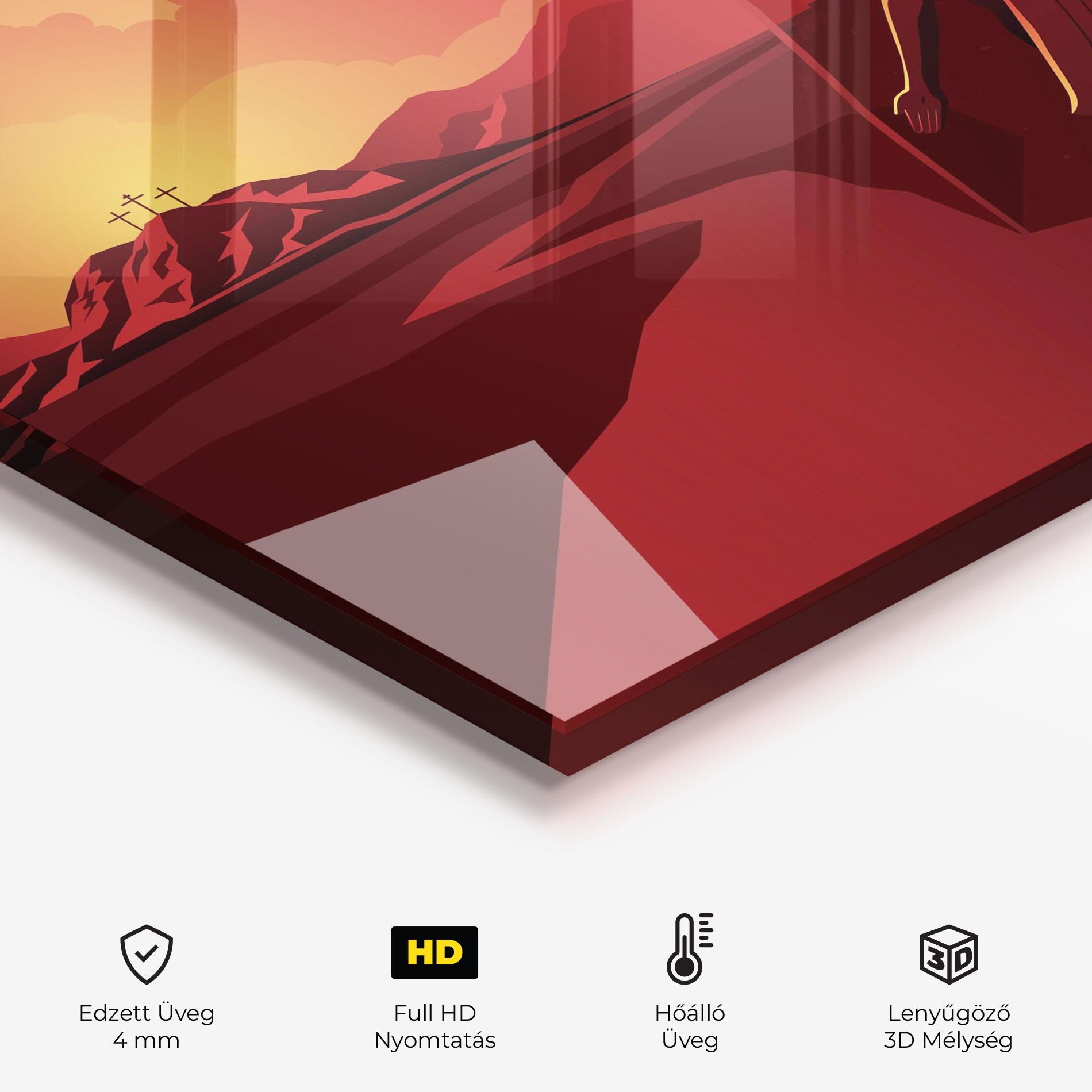 Konyhai üveg hátfal Jesus Rises mockup 2