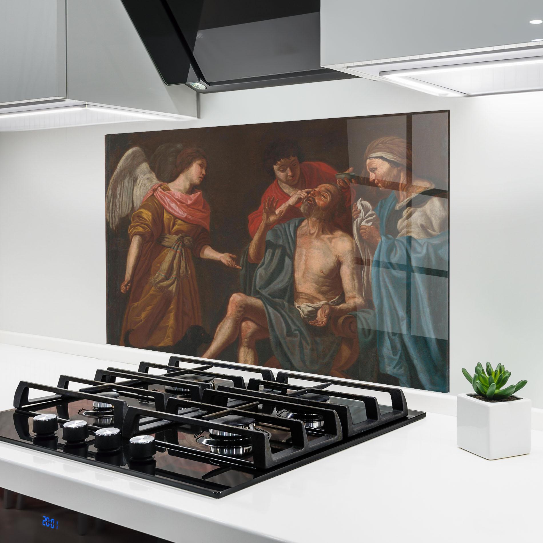 Konyhai üveg hátfal Old Wings Person mockup 6