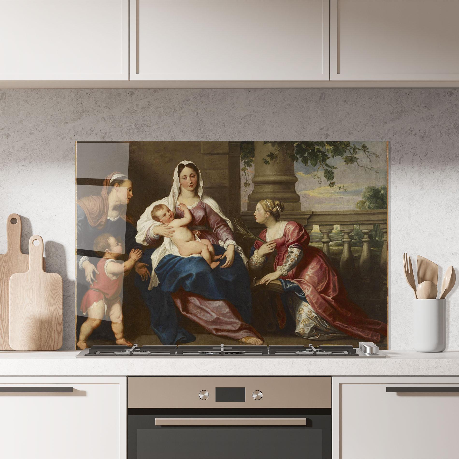 Konyhai üveg hátfal Risen Glory mockup 7