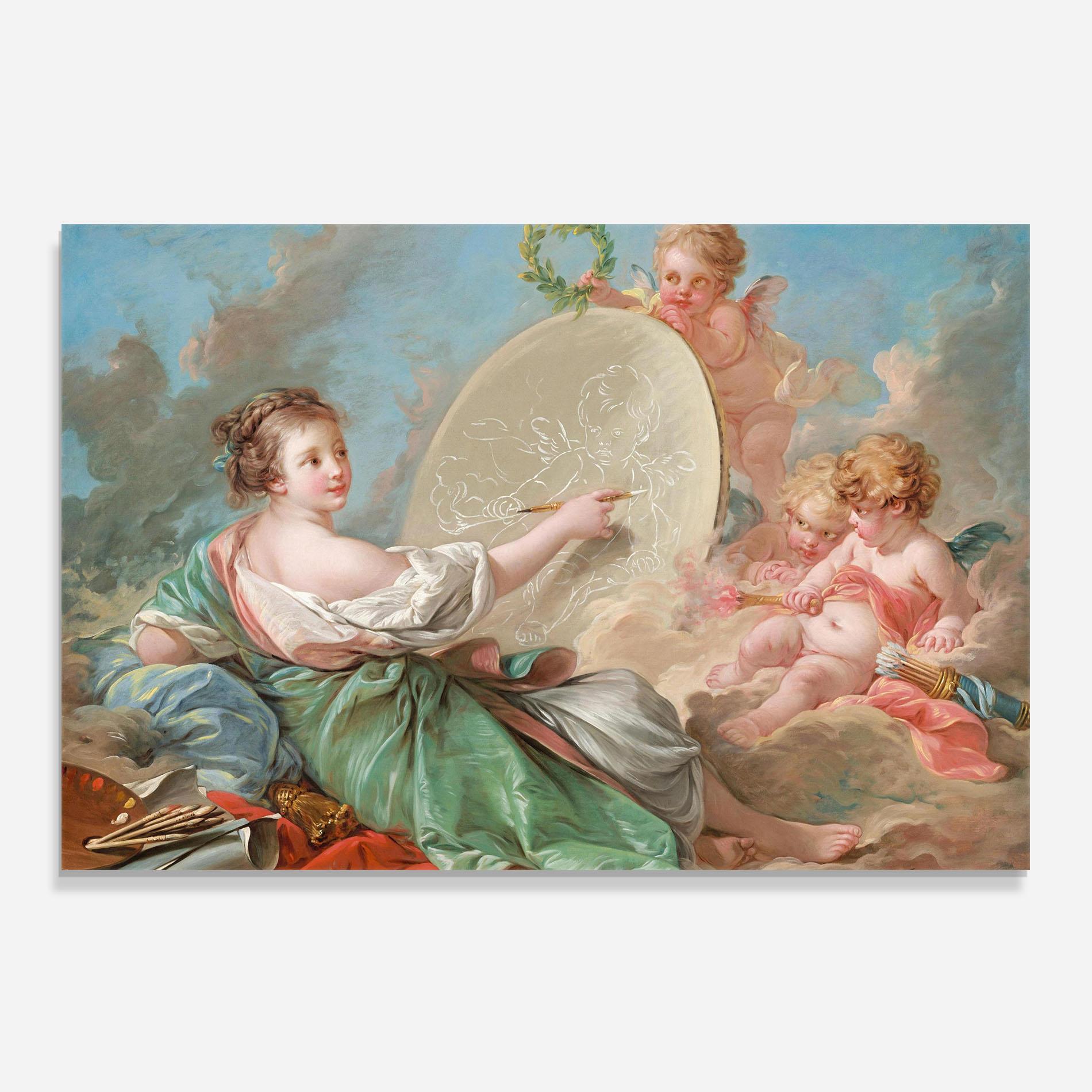 Konyhai üveg hátfal Painting Cute Angels mockup 0