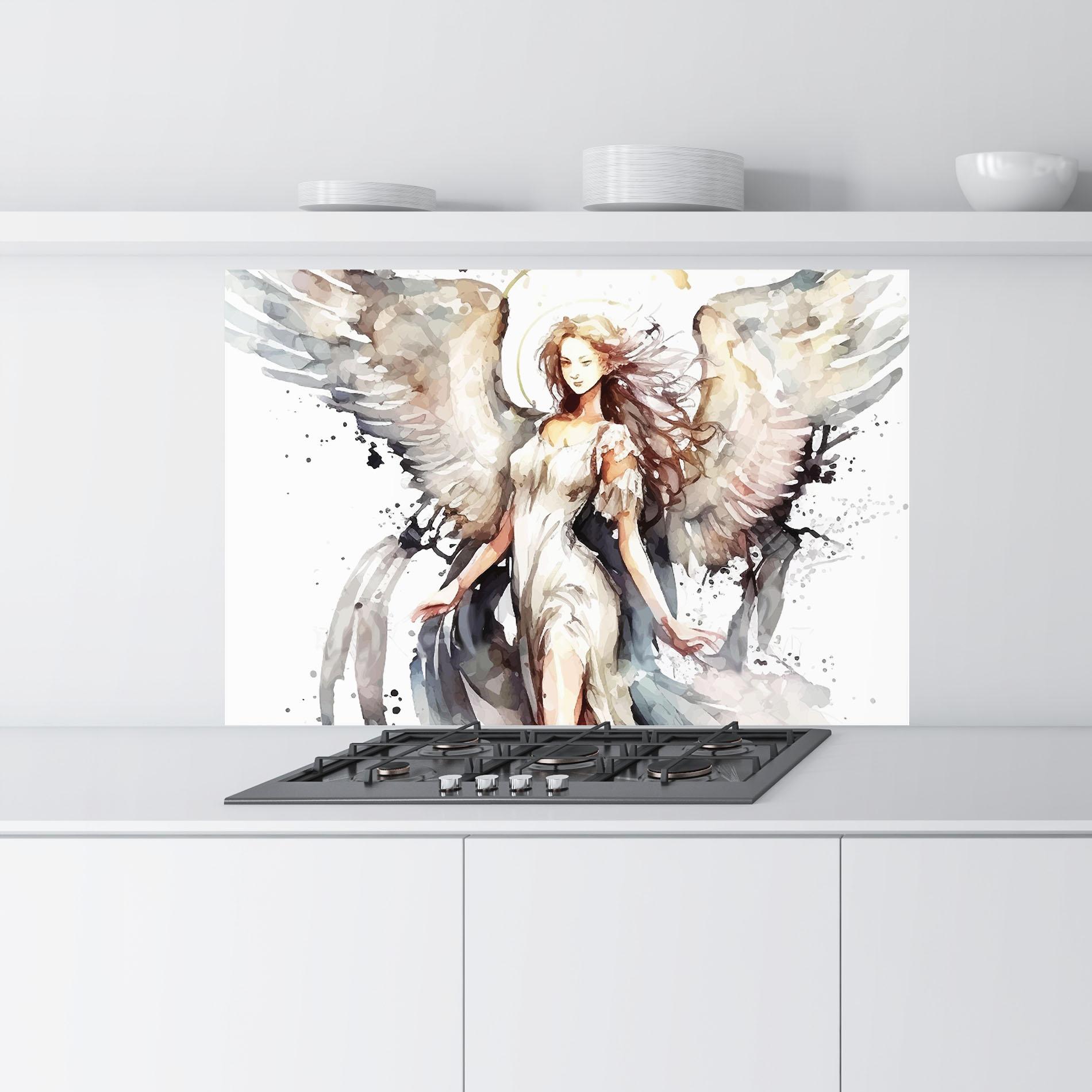 Konyhai üveg hátfal Angel Lady mockup 9