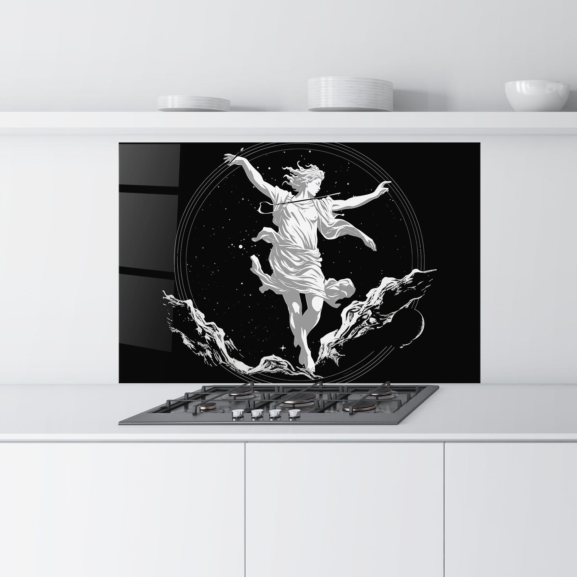 Konyhai üveg hátfal Statue Angel mockup 9