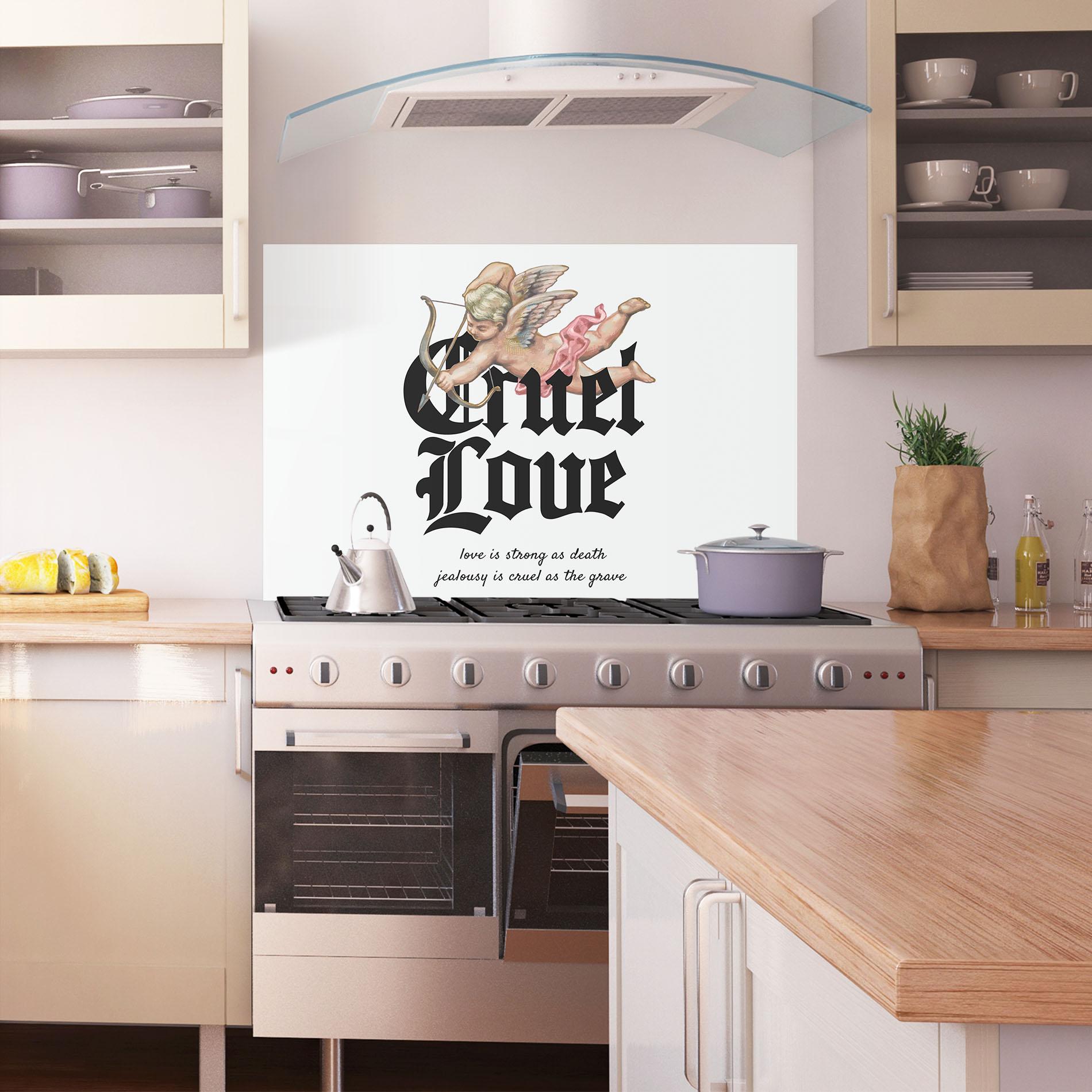 Konyhai üveg hátfal Cruel Love mockup 1