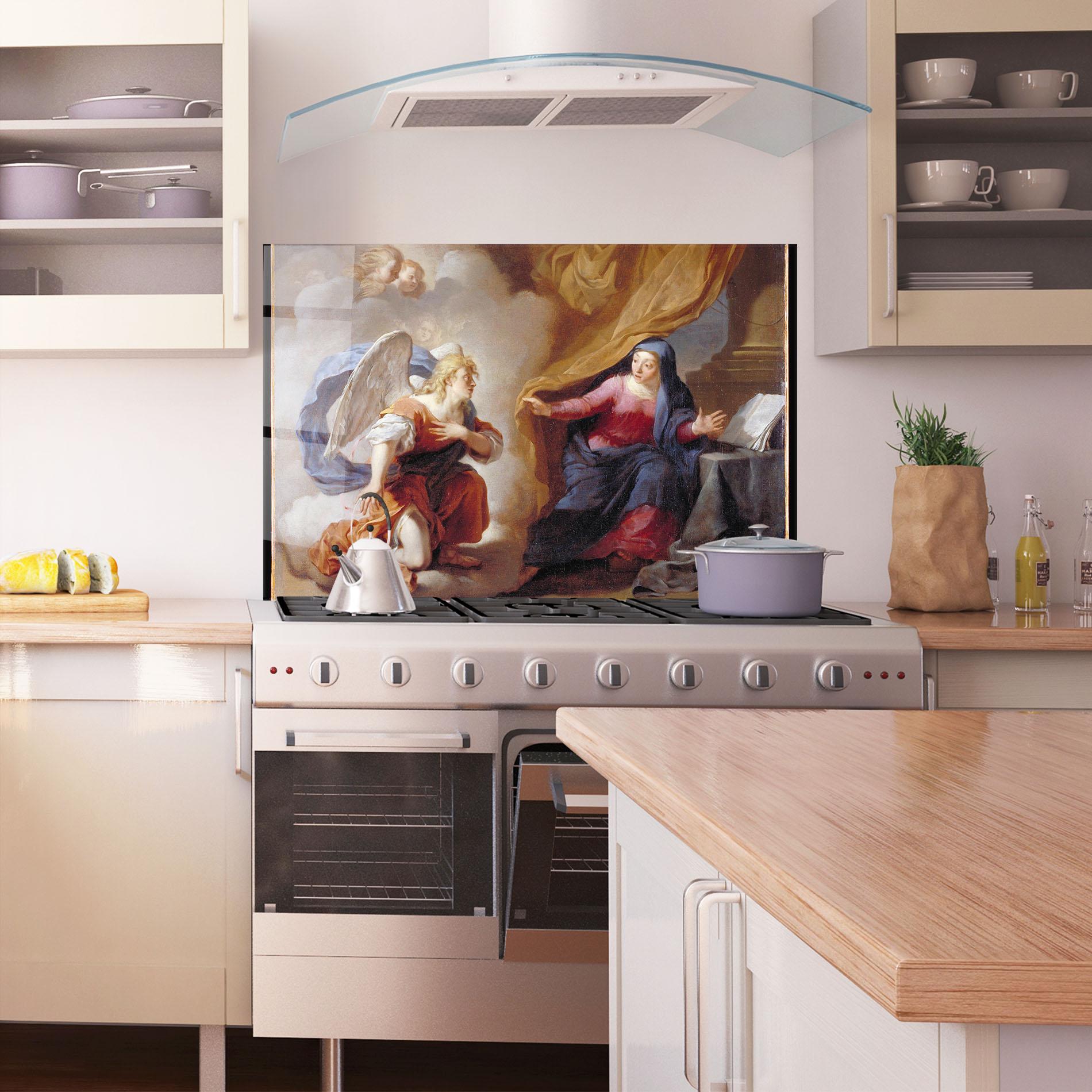 Konyhai üveg hátfal Painting Old Angel mockup 1