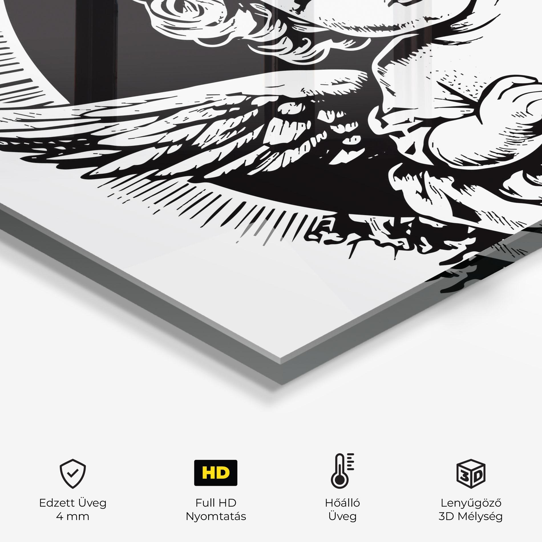 Konyhai üveg hátfal Cute Baby Angel mockup 2