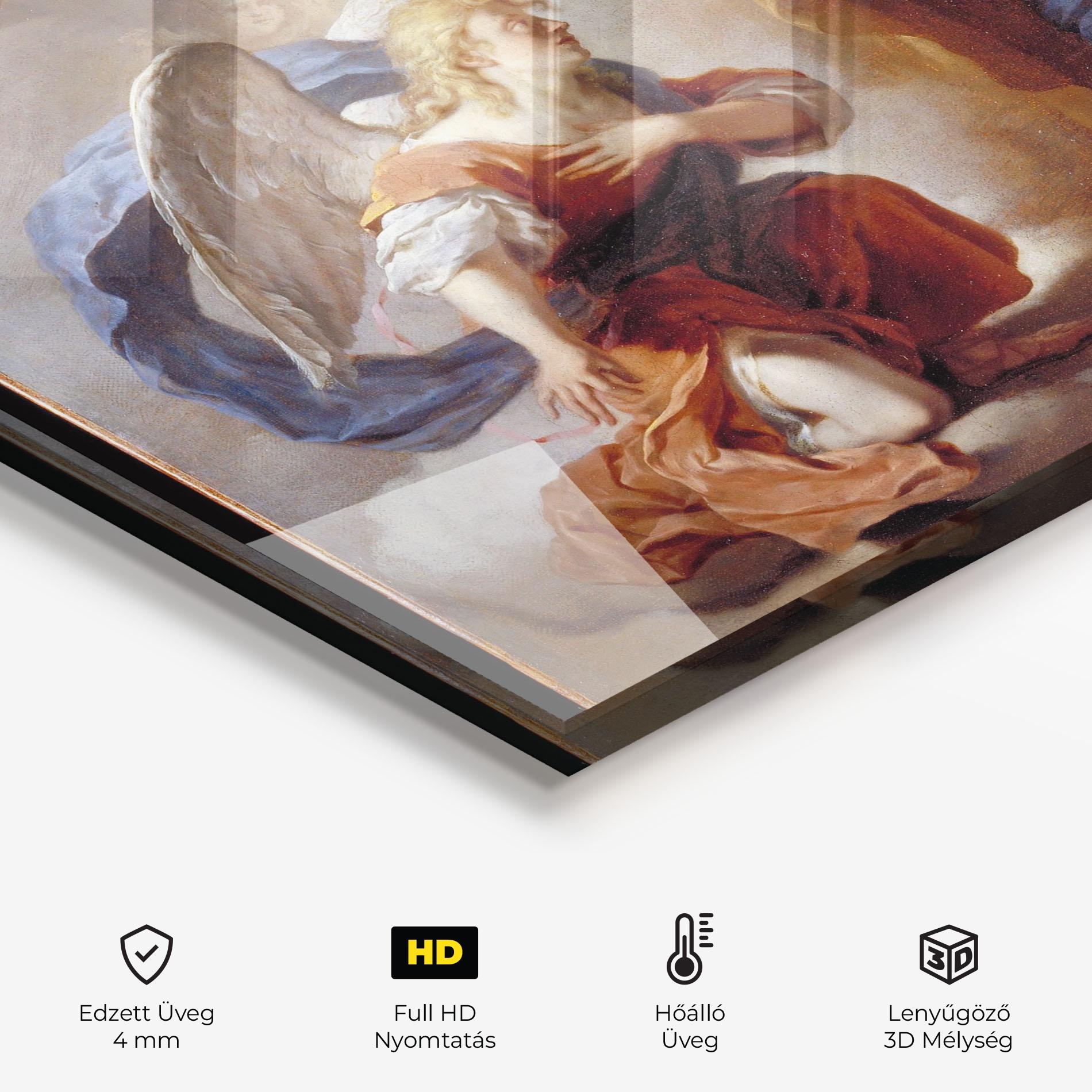 Konyhai üveg hátfal Painting Old Angel mockup 2