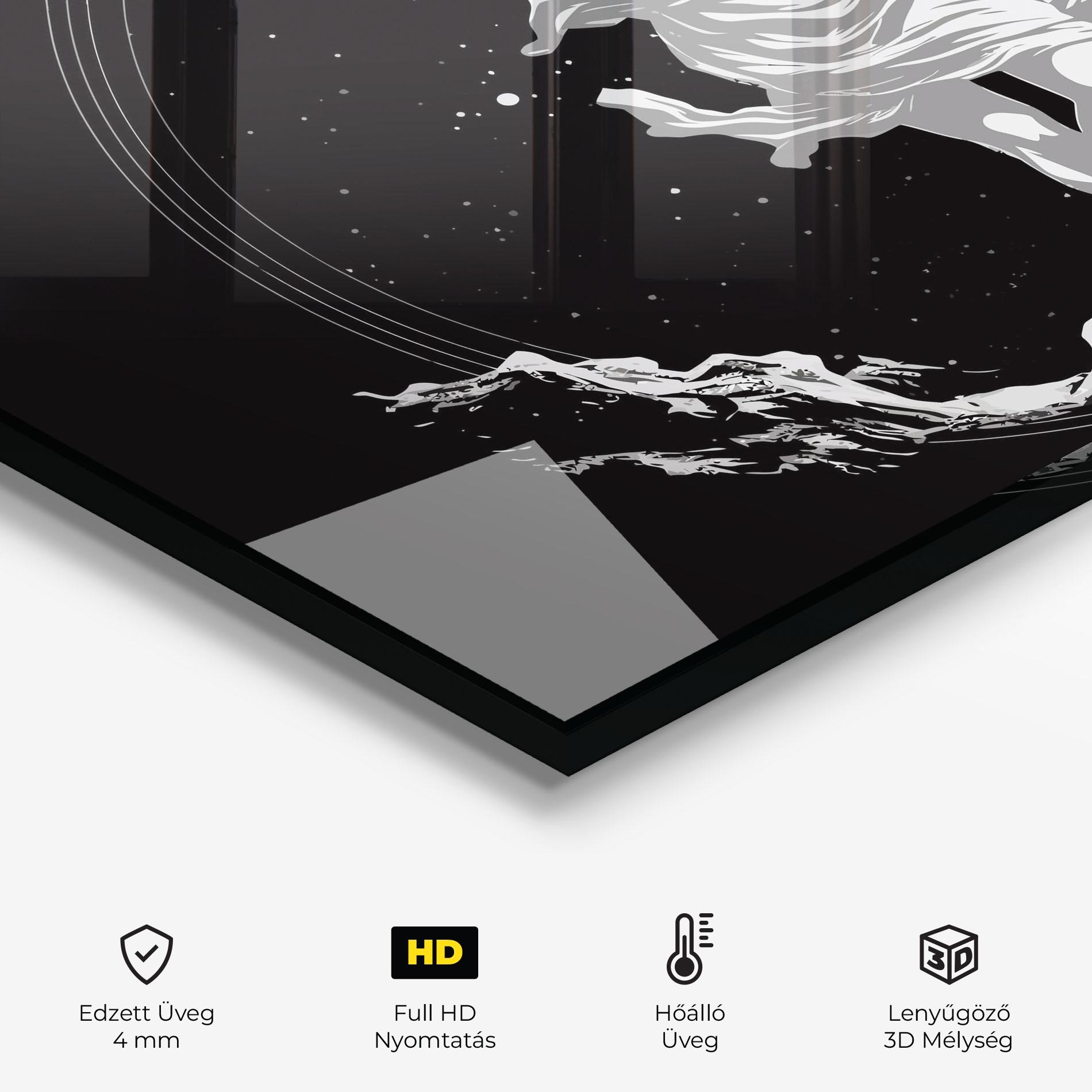 Konyhai üveg hátfal Statue Angel mockup 2