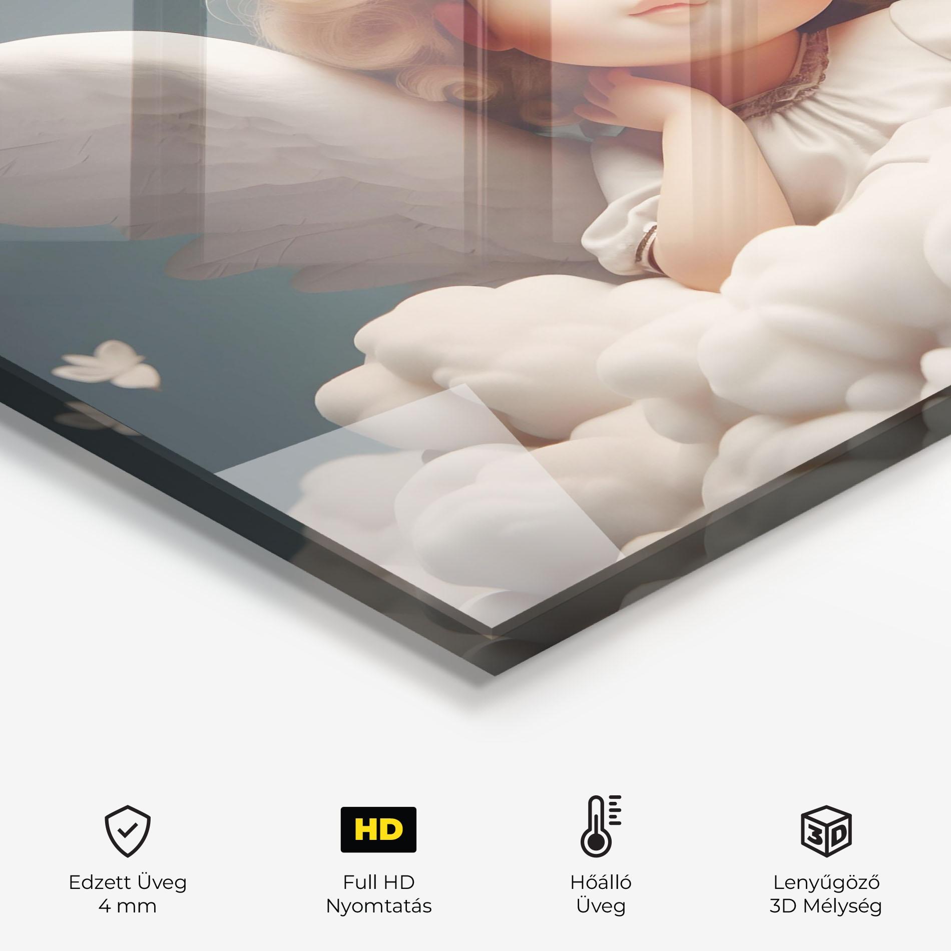 Konyhai üveg hátfal Statue Baby Angel mockup 2