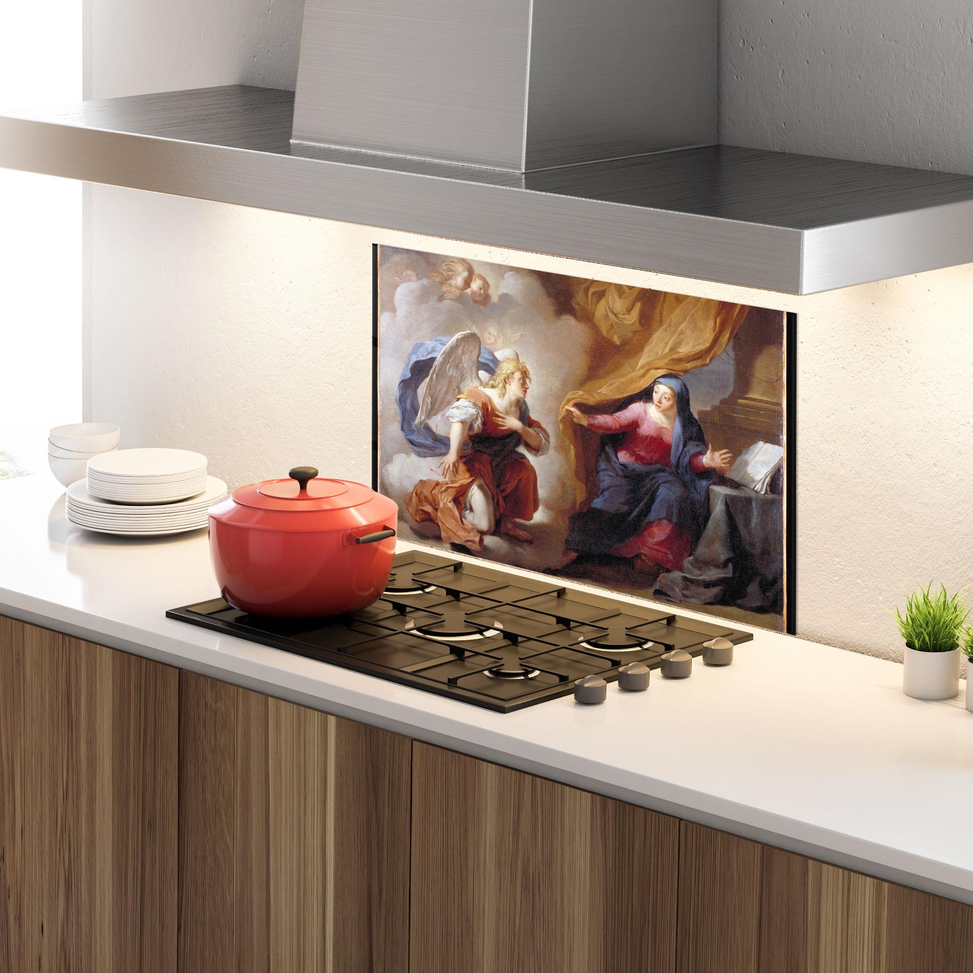 Konyhai üveg hátfal Painting Old Angel mockup 4