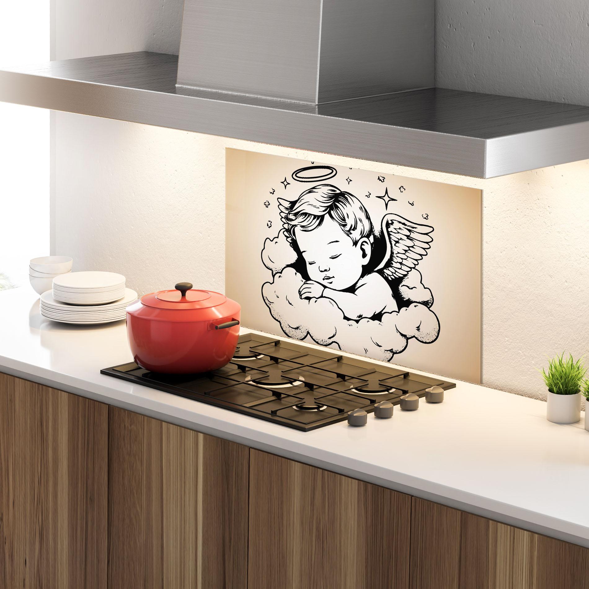Konyhai üveg hátfal Sleepy Angel mockup 4