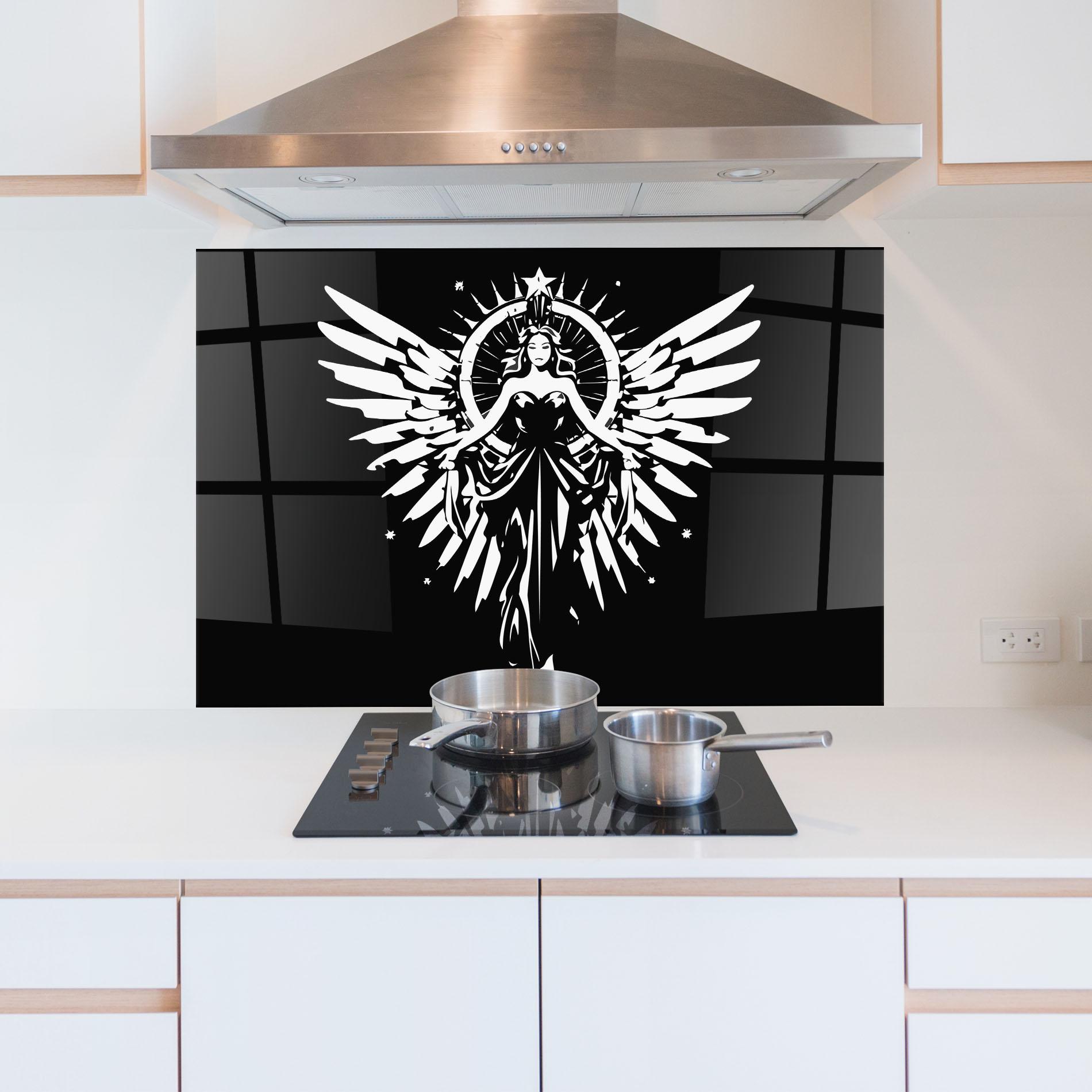 Konyhai üveg hátfal Jewels Angel mockup 5
