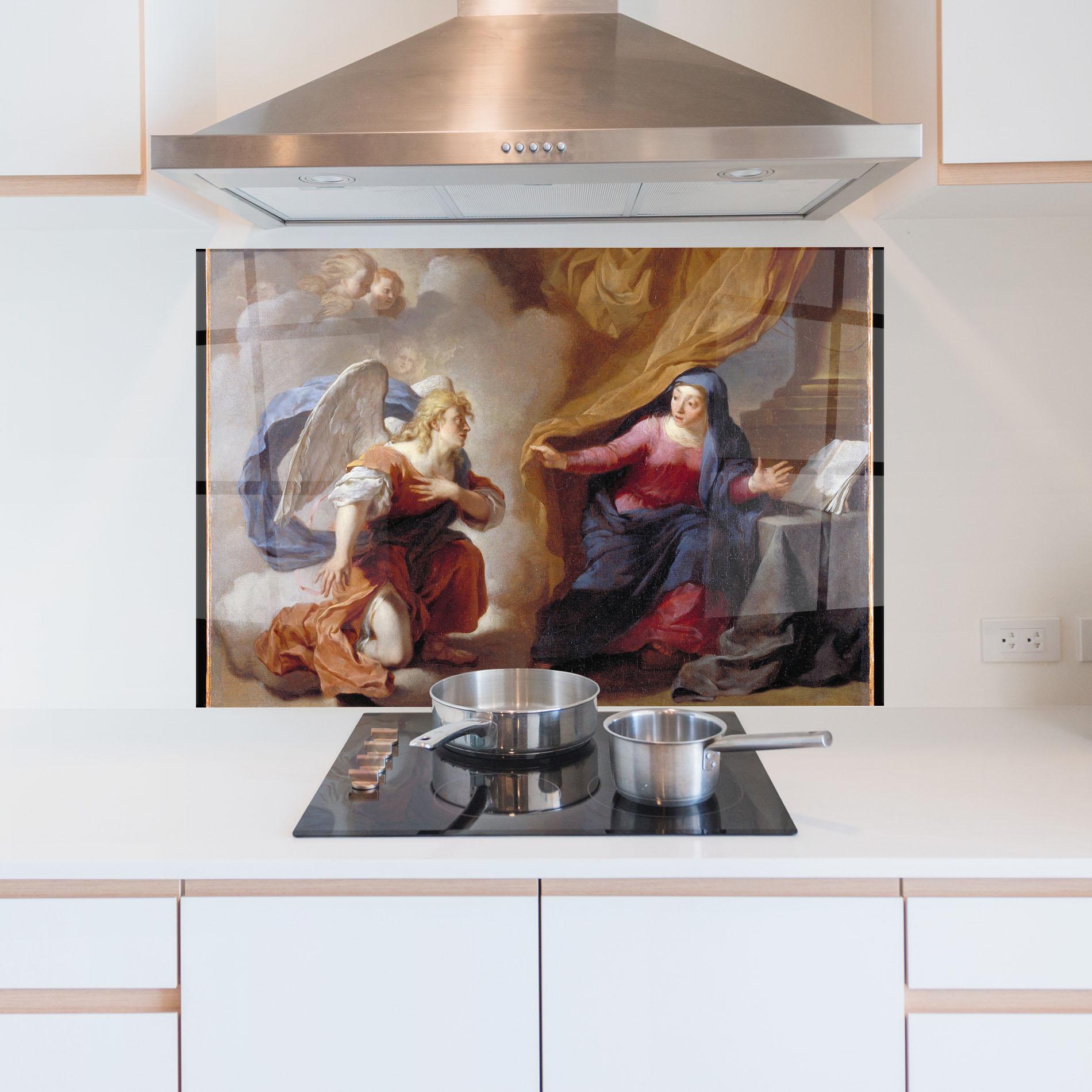 Konyhai üveg hátfal Painting Old Angel mockup 5