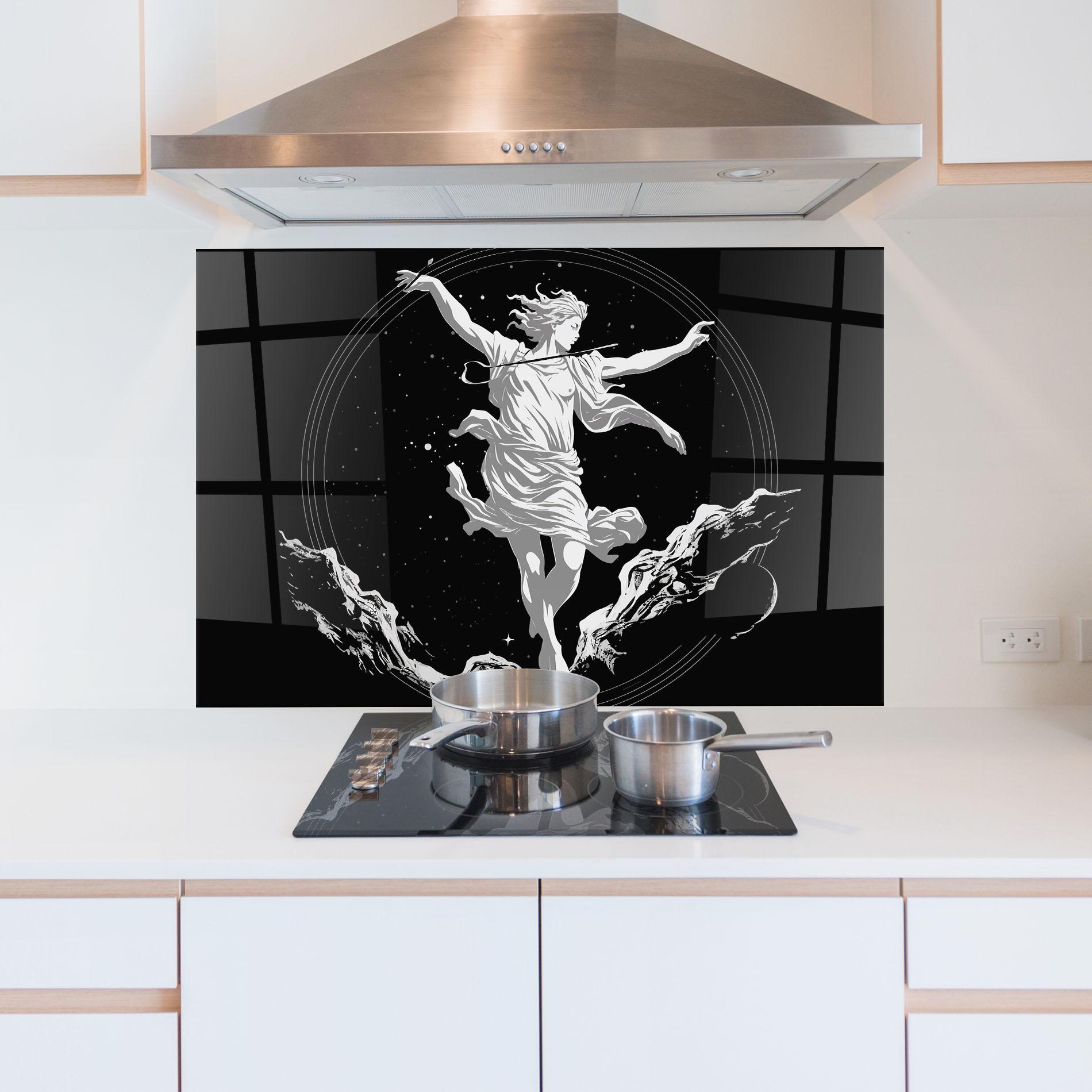 Konyhai üveg hátfal Statue Angel mockup 5