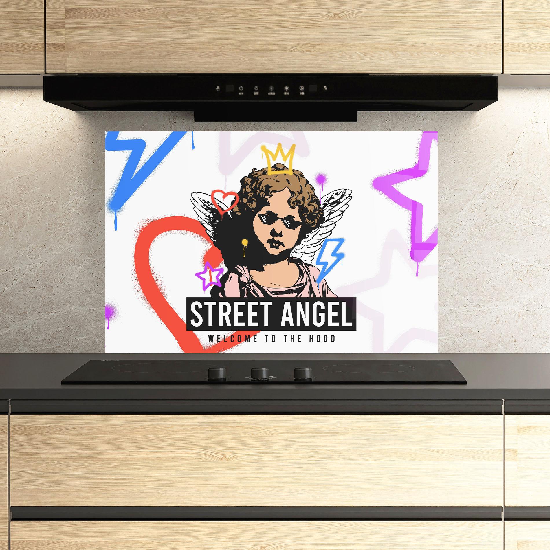 Konyhai üveg hátfal Hood Angel mockup 3