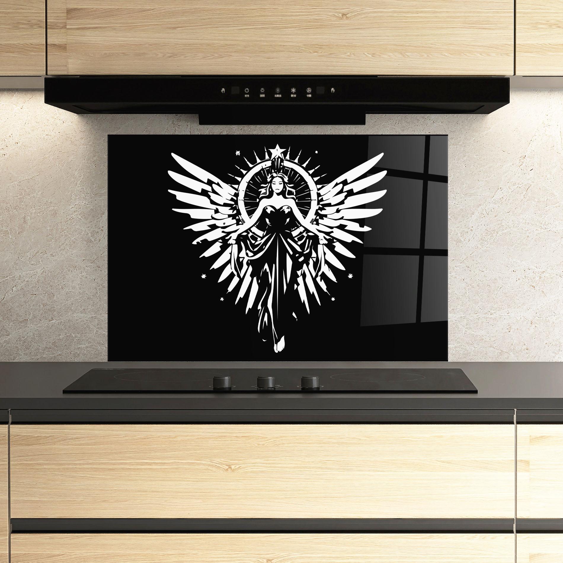 Konyhai üveg hátfal Jewels Angel mockup 3