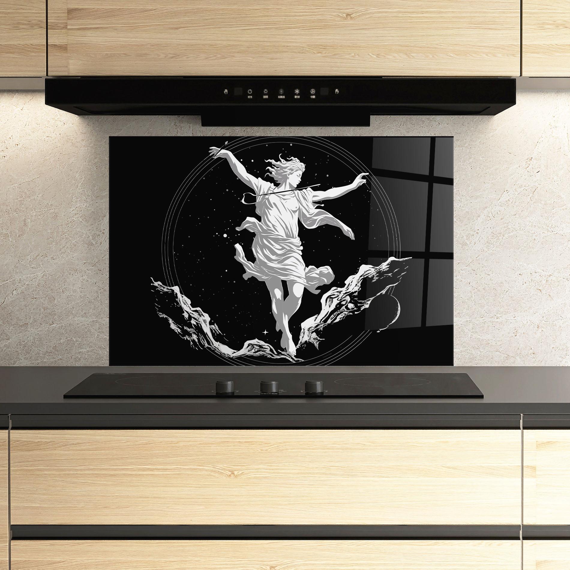 Konyhai üveg hátfal Statue Angel mockup 3