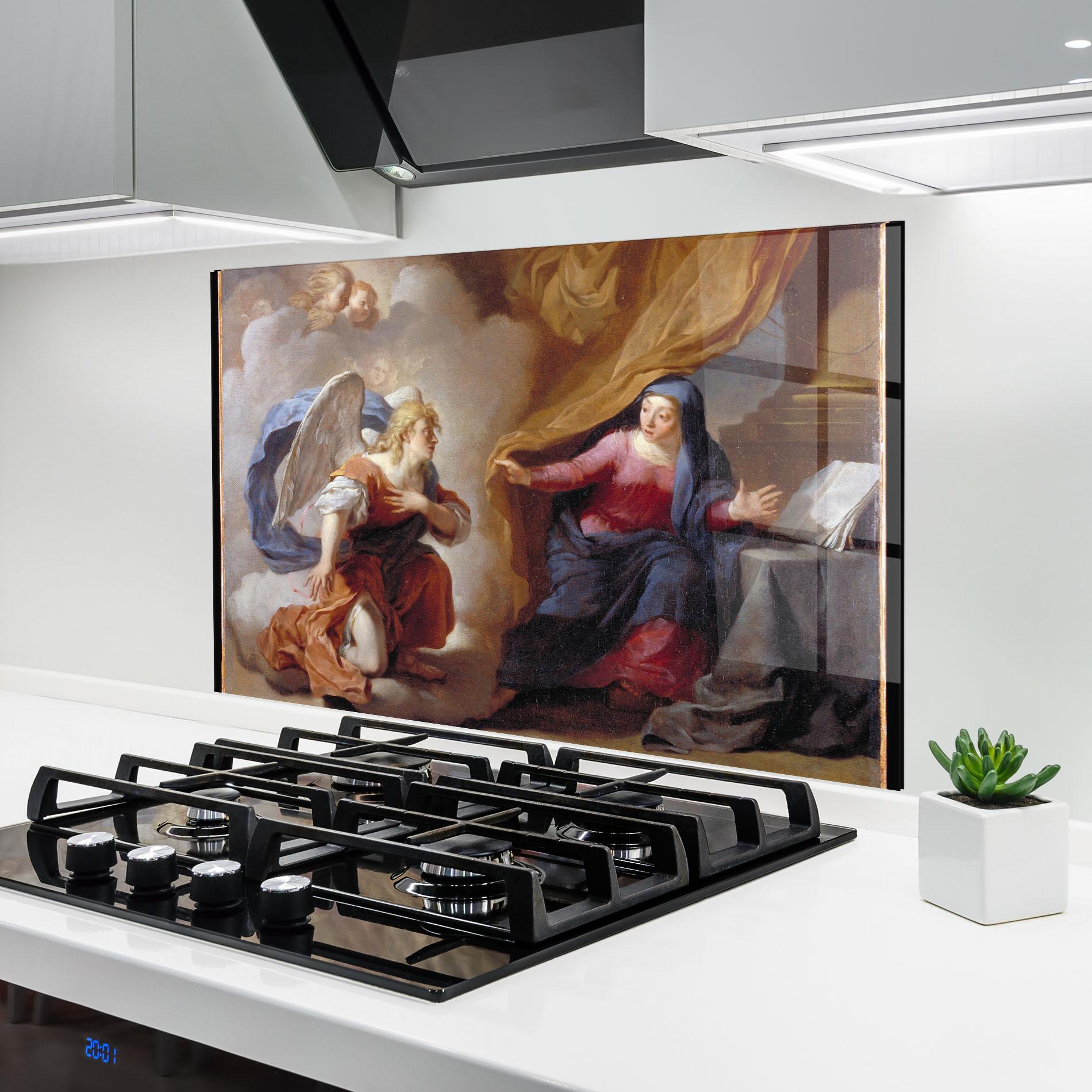 Konyhai üveg hátfal Painting Old Angel mockup 6
