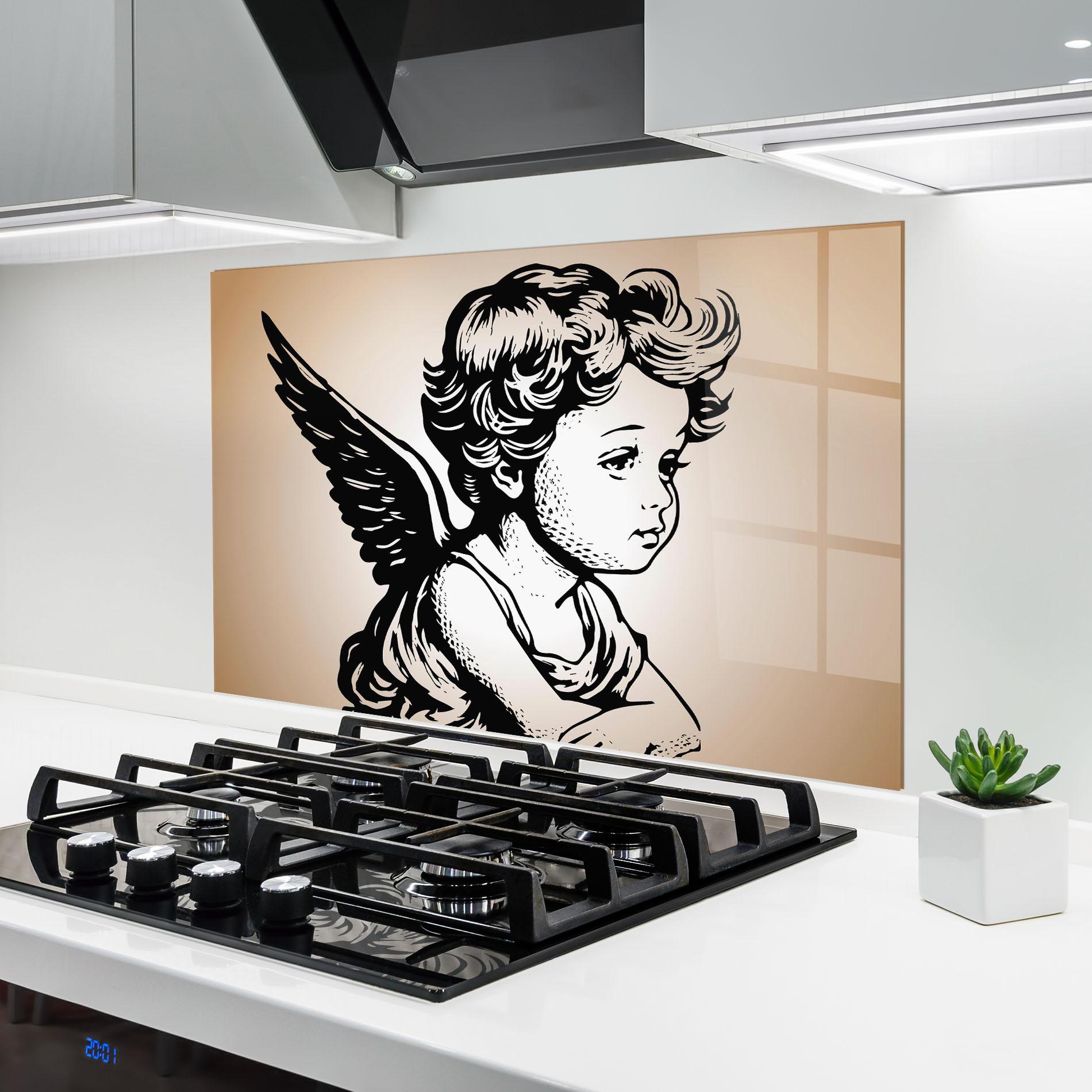 Konyhai üveg hátfal Small Angel Baby mockup 6