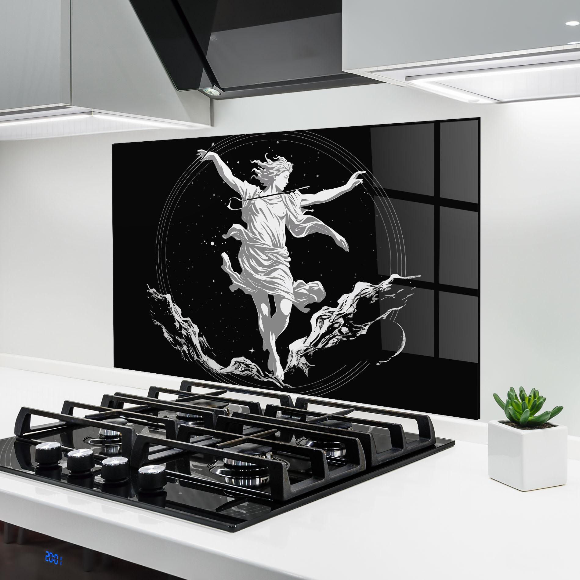 Konyhai üveg hátfal Statue Angel mockup 6