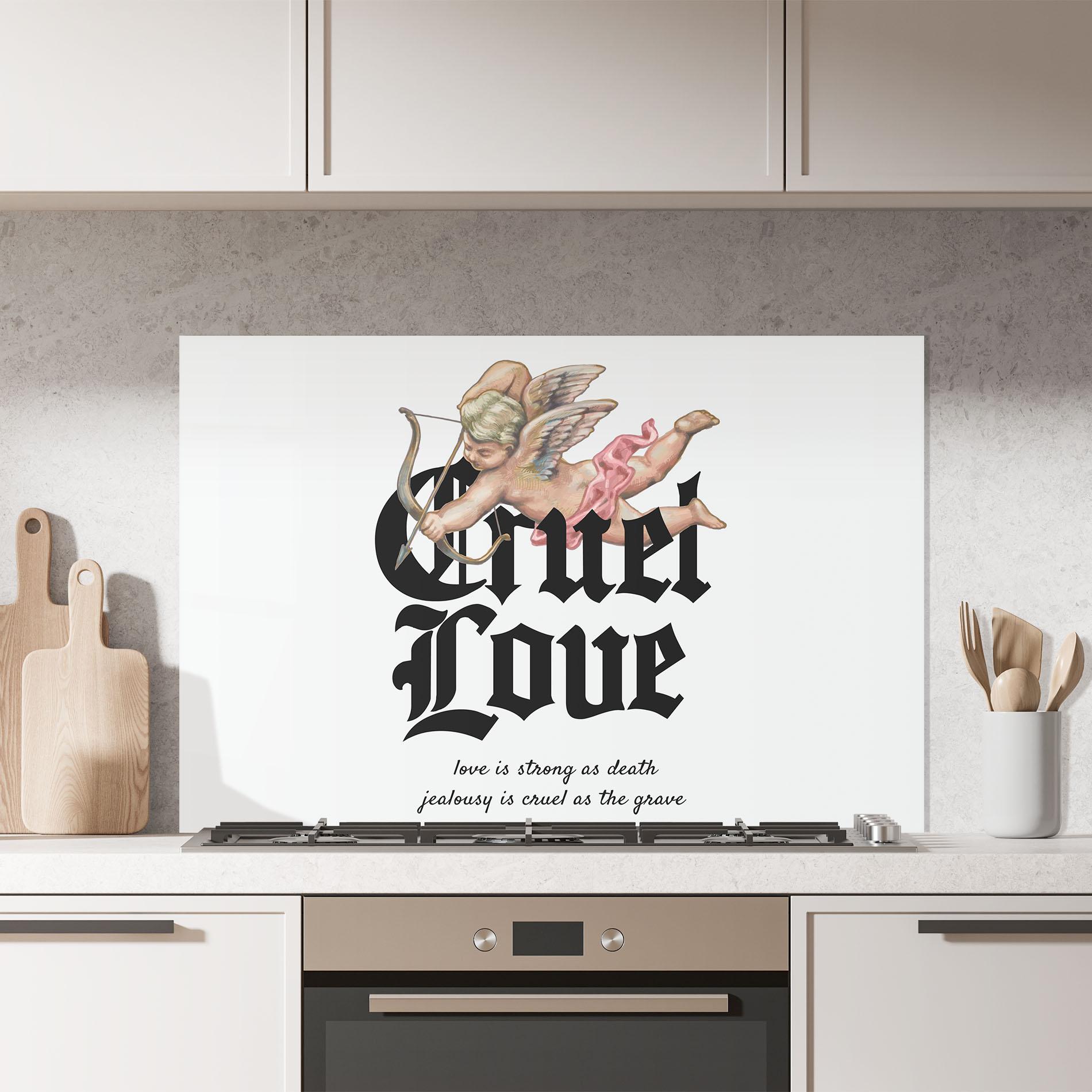Konyhai üveg hátfal Cruel Love mockup 7