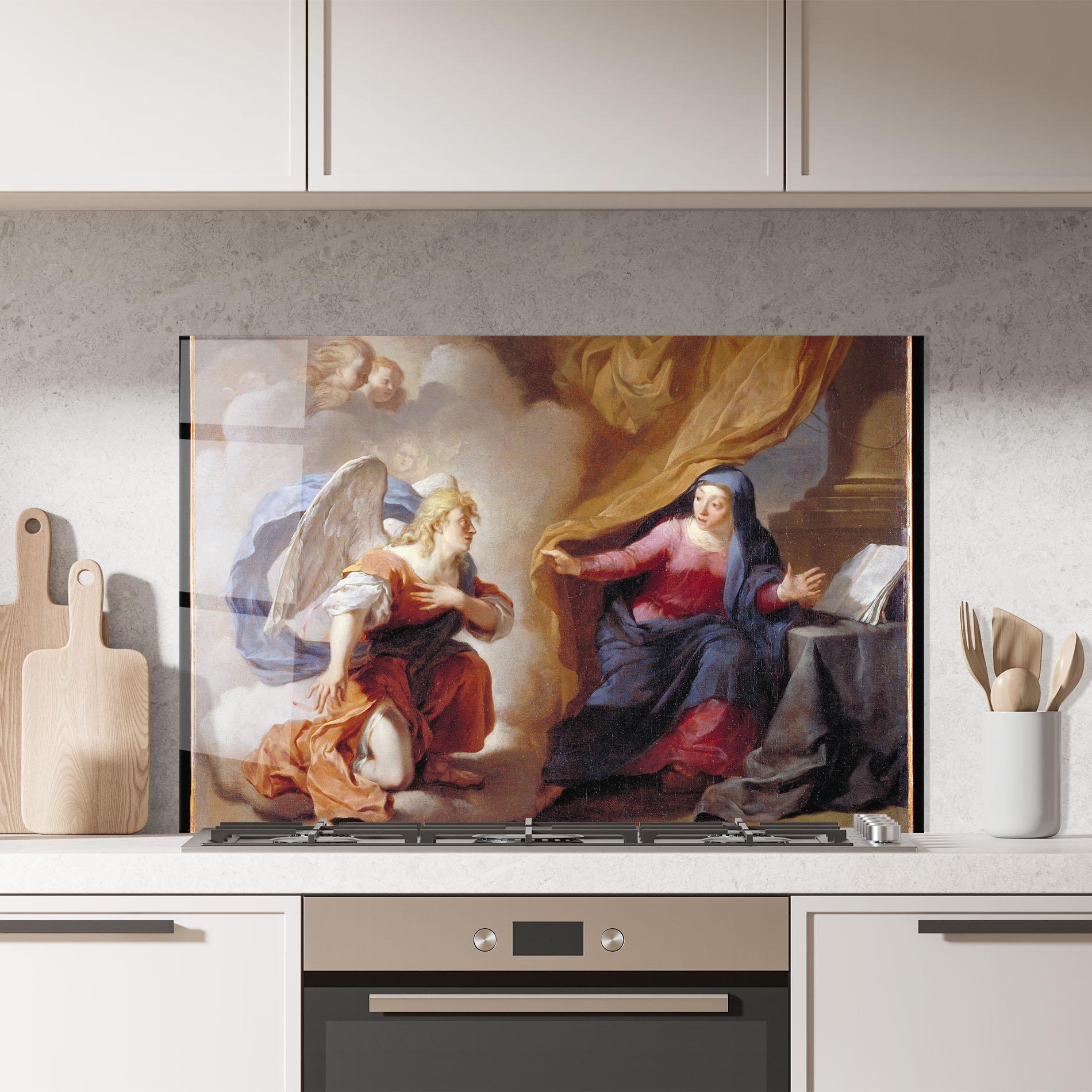 Konyhai üveg hátfal Painting Old Angel mockup 7