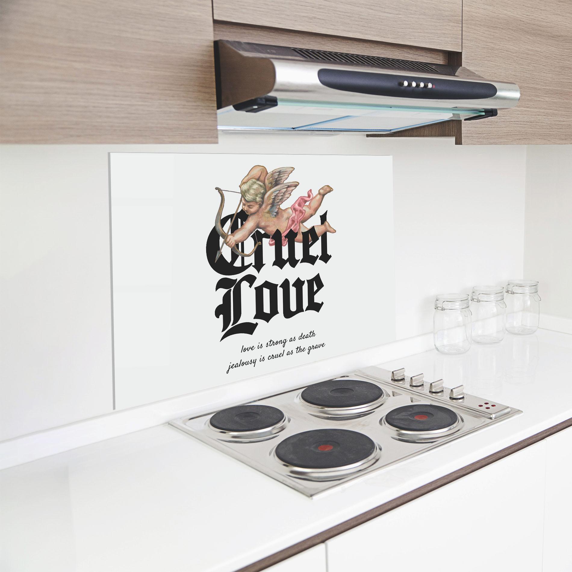 Konyhai üveg hátfal Cruel Love mockup 8