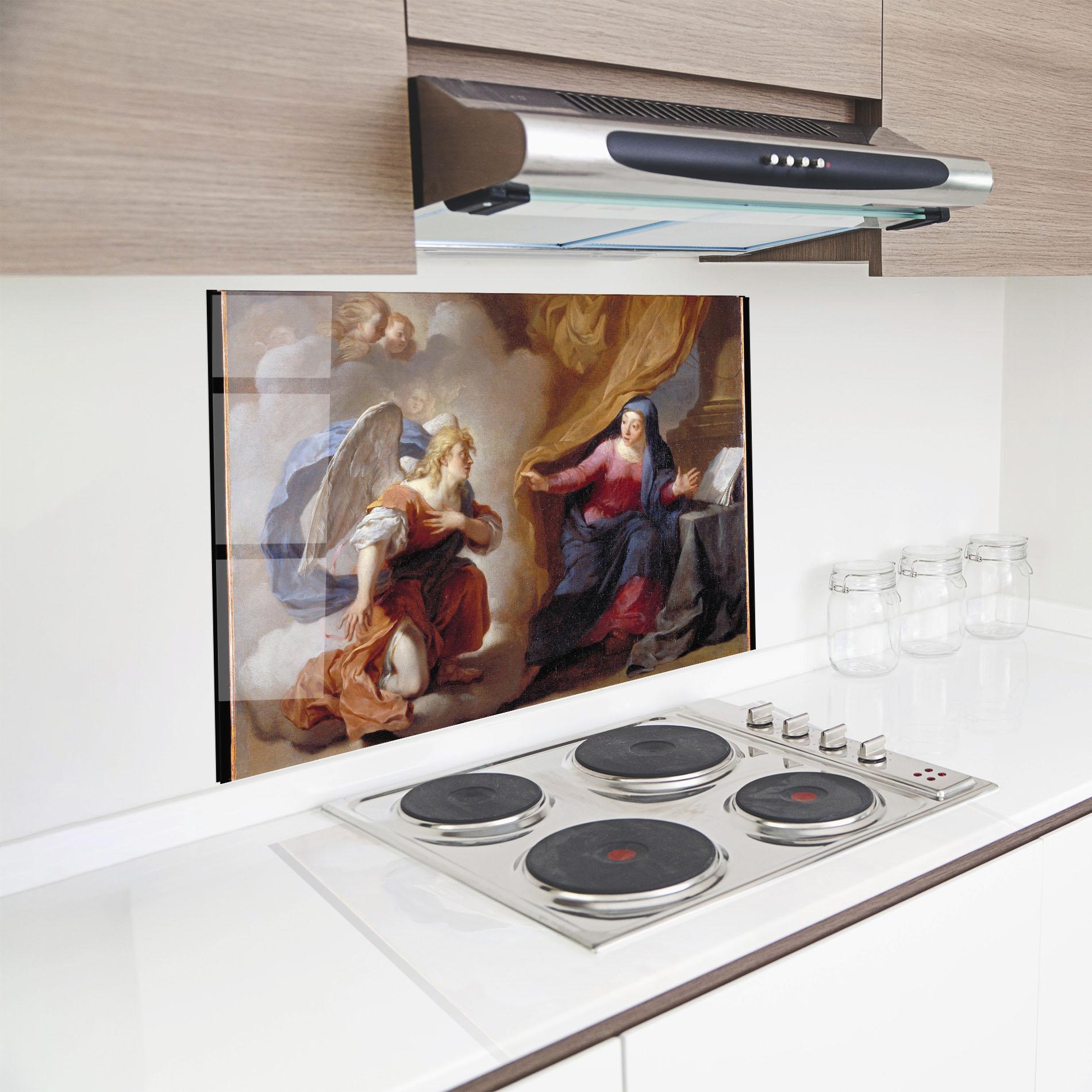 Konyhai üveg hátfal Painting Old Angel mockup 8