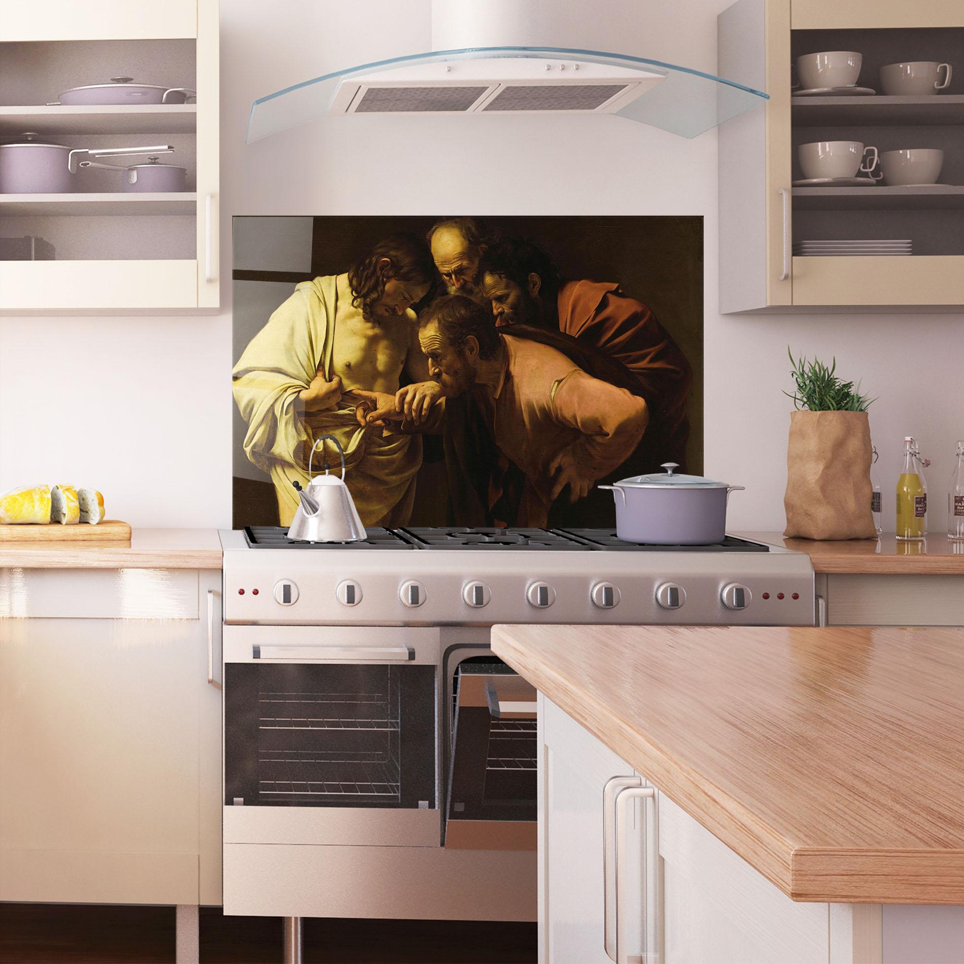 Konyhai üveg hátfal Der Unglaubige Thomas mockup 1