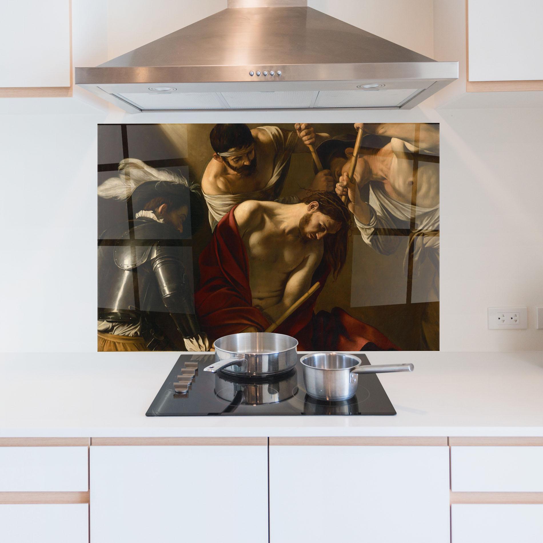 Konyhai üveg hátfal Crowning With Thorns mockup 5
