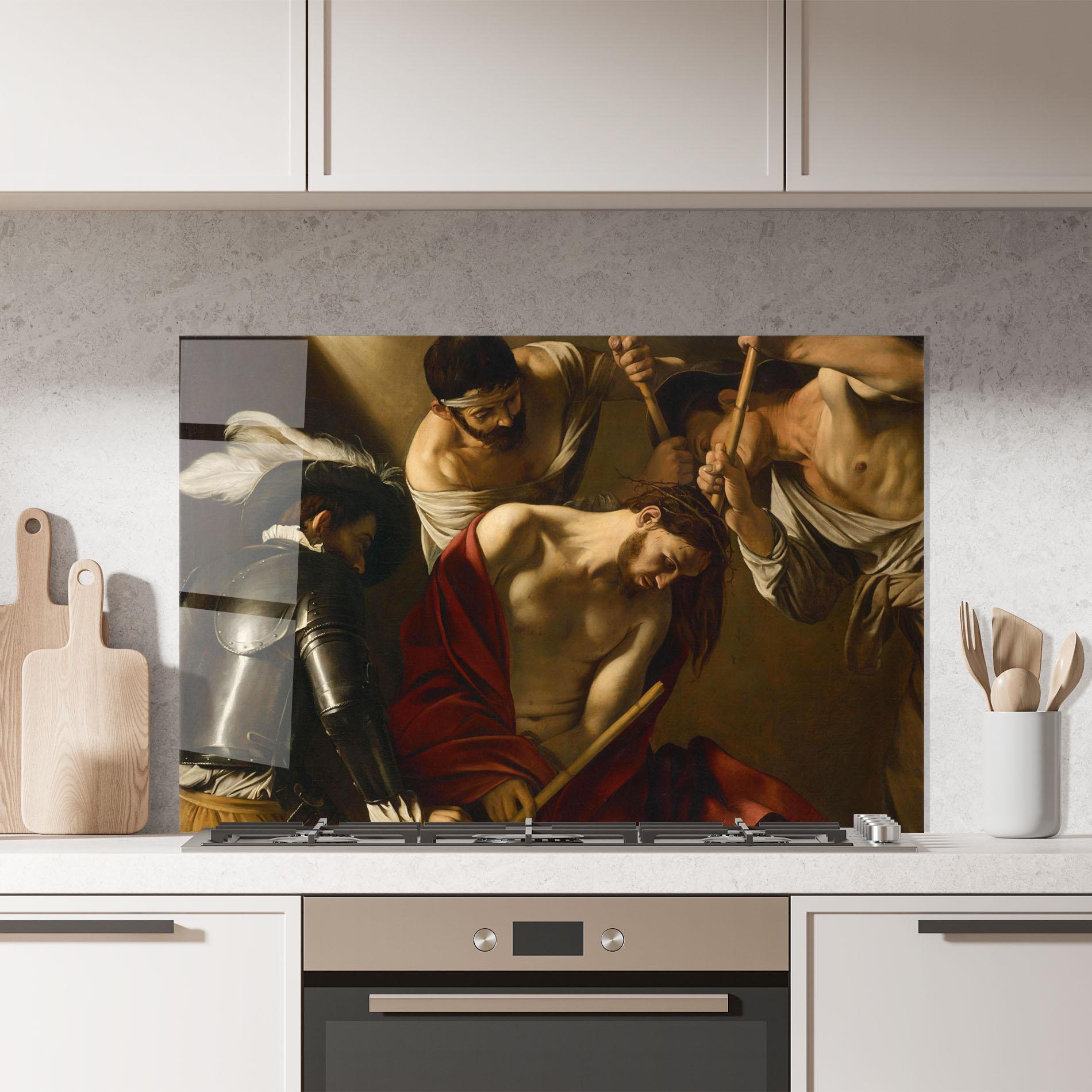Konyhai üveg hátfal Crowning With Thorns mockup 7