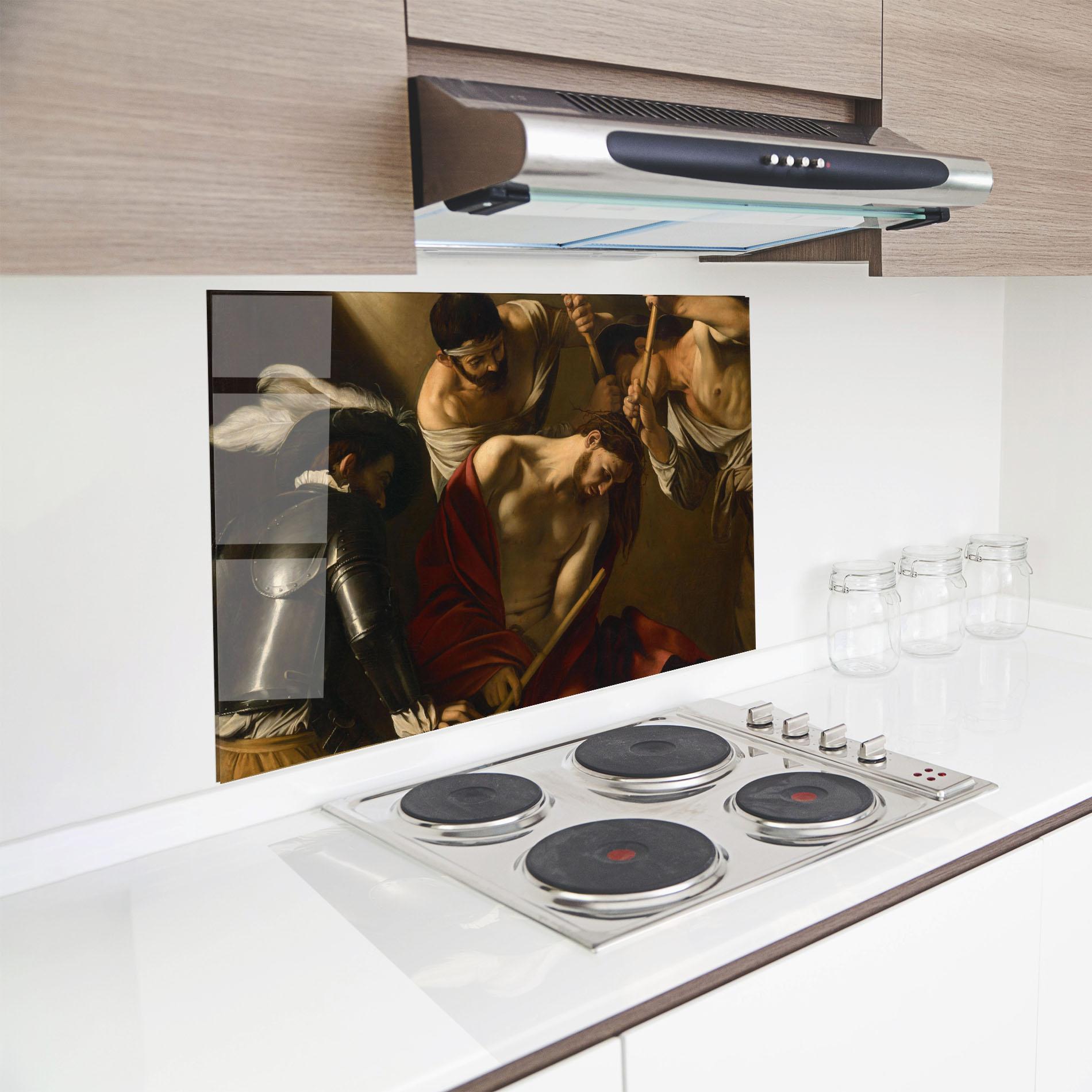 Konyhai üveg hátfal Crowning With Thorns mockup 8