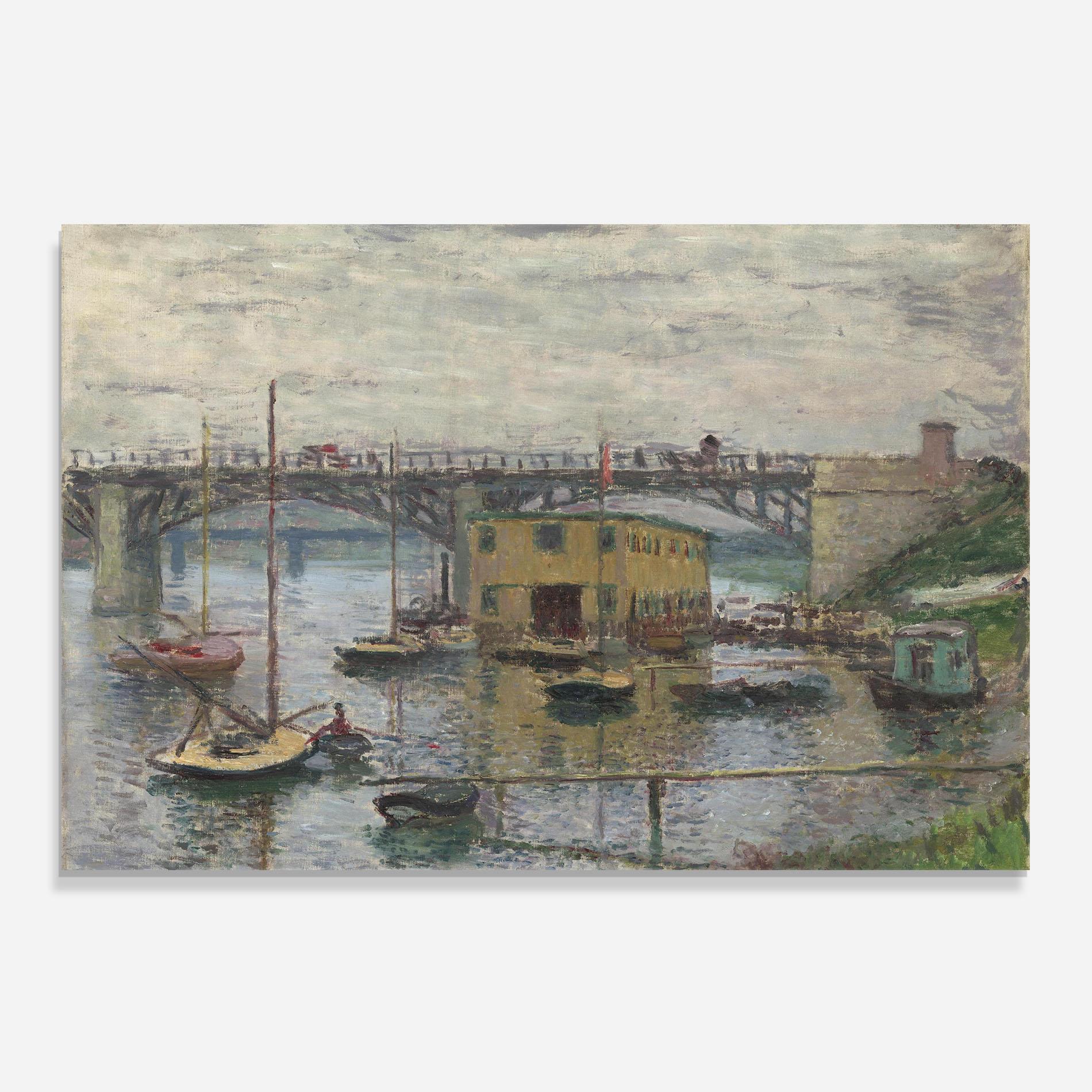 Konyhai üveg hátfal Bridge At Argenteuil Monet mockup 0