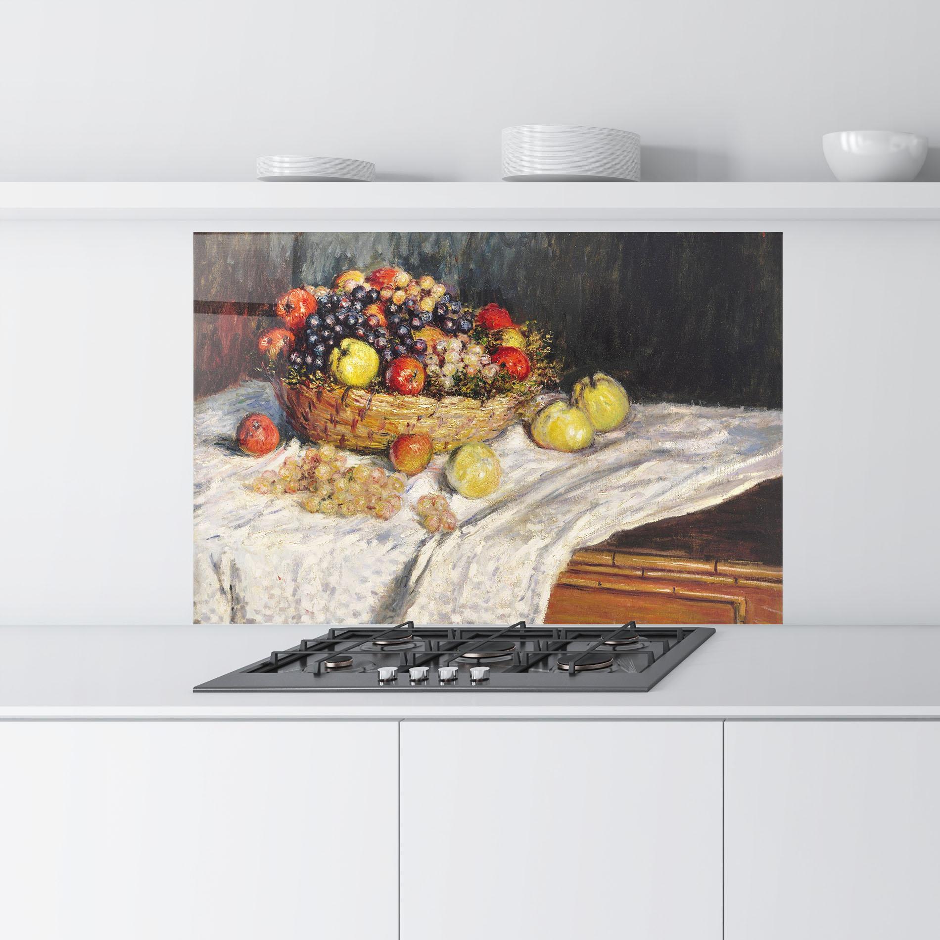 Konyhai üveg hátfal Apples And Grapes mockup 9