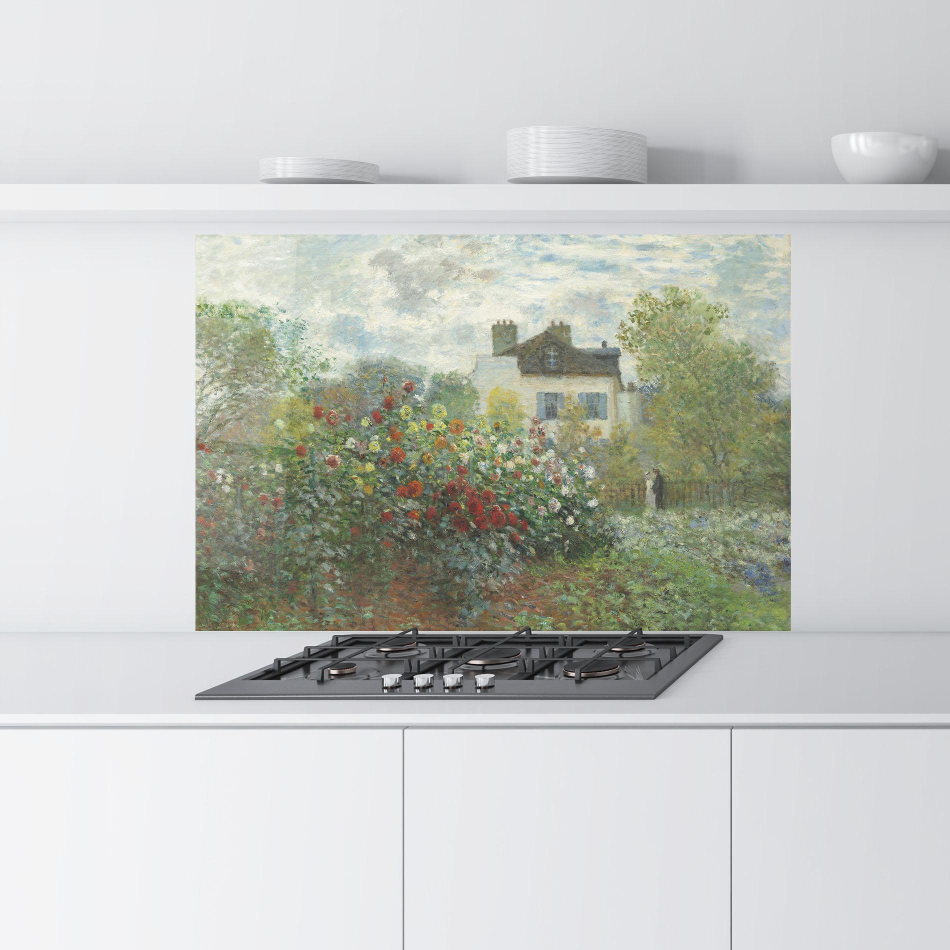 Konyhai üveg hátfal Garden In Argenteuil mockup 9