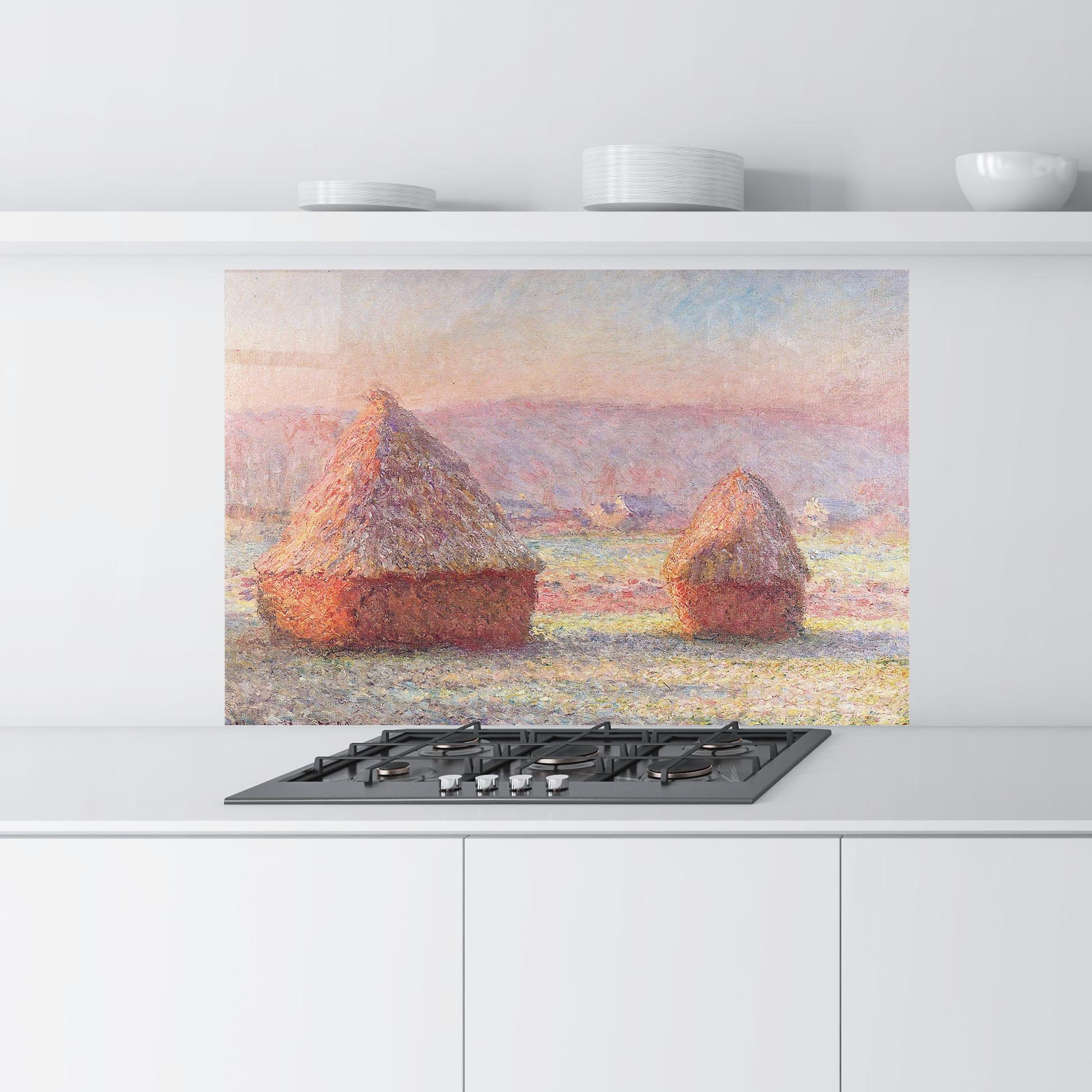 Konyhai üveg hátfal White Frost mockup 9